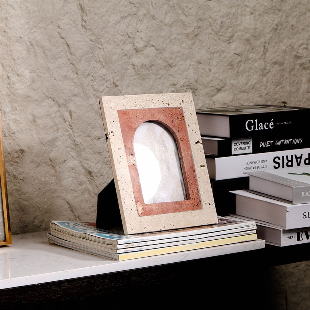 Marble Picture Frame-S - KM3004S -  Home Decor Figurines - ebarza Furniture UAE | Shop Modern Furniture in Abu Dhabi & Dubai - مفروشات ايبازرا في الامارات | تسوق اثاث عصري وديكورات مميزة في دبي وابوظبي