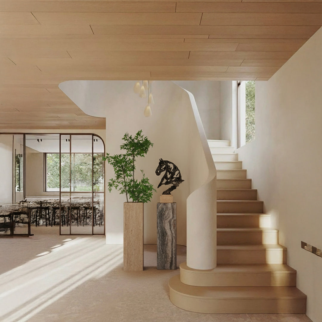 Marble Stand / Planter Box -L T0161 - Brown -  Artwork Stands - ebarza Furniture UAE | Shop Modern Furniture in Abu Dhabi & Dubai - مفروشات ايبازرا في الامارات | تسوق اثاث عصري وديكورات مميزة في دبي وابوظبي