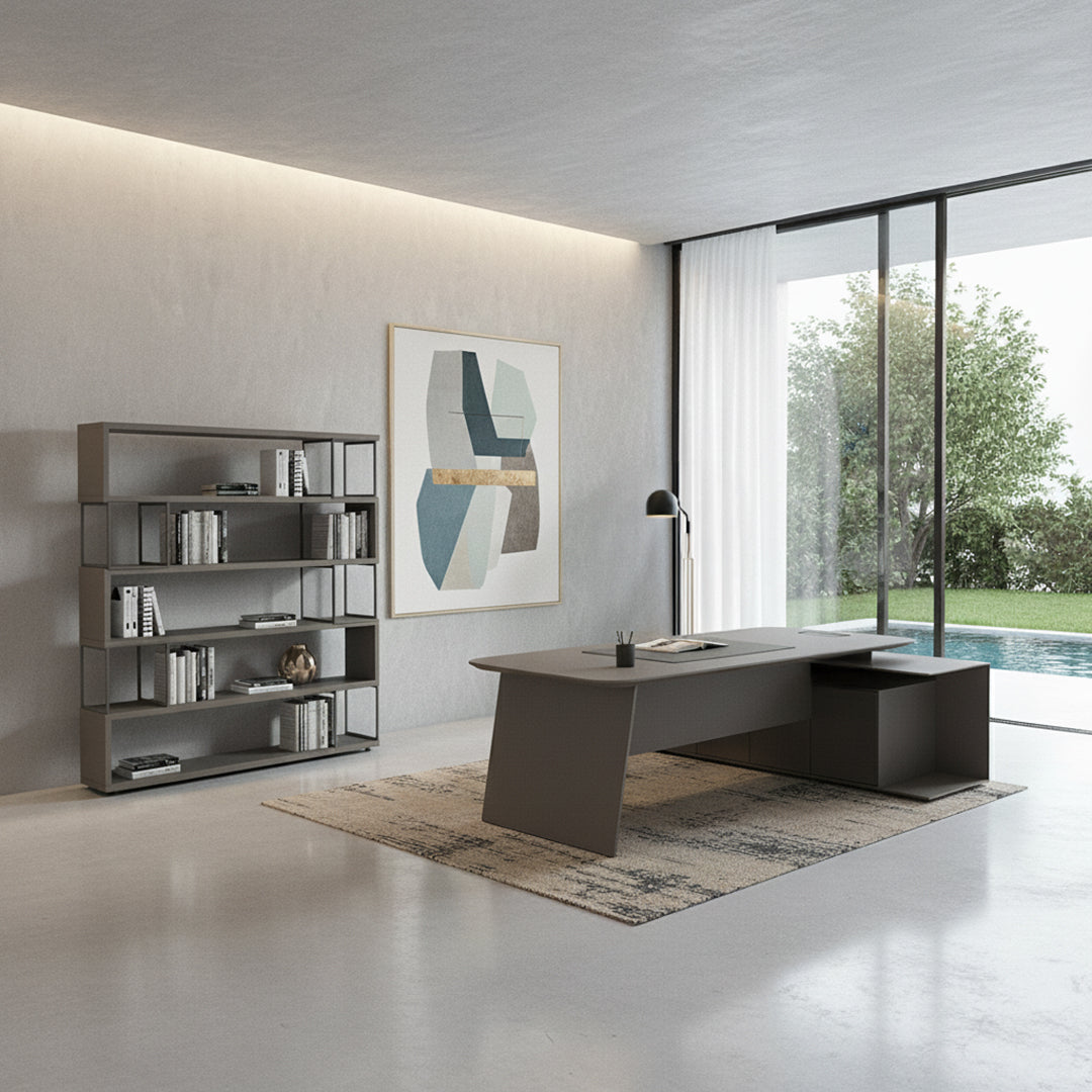 Microfiber Hard Leather Desk OD-252-L -  Office Desks - ebarza Furniture UAE | Shop Modern Furniture in Abu Dhabi & Dubai - مفروشات ايبازرا في الامارات | تسوق اثاث عصري وديكورات مميزة في دبي وابوظبي