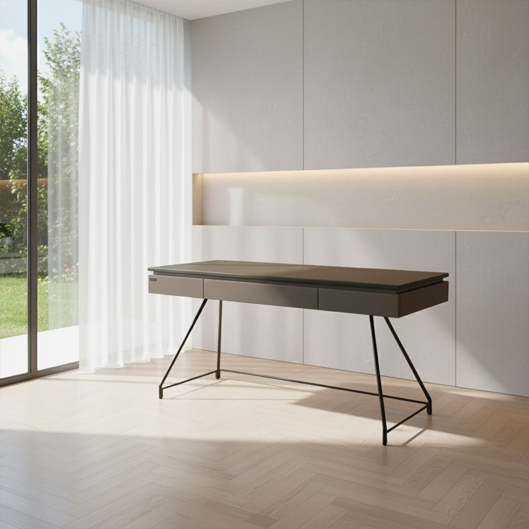 Microfiber Hard Leather Desk OD-258 -  Office Desks - ebarza Furniture UAE | Shop Modern Furniture in Abu Dhabi & Dubai - مفروشات ايبازرا في الامارات | تسوق اثاث عصري وديكورات مميزة في دبي وابوظبي