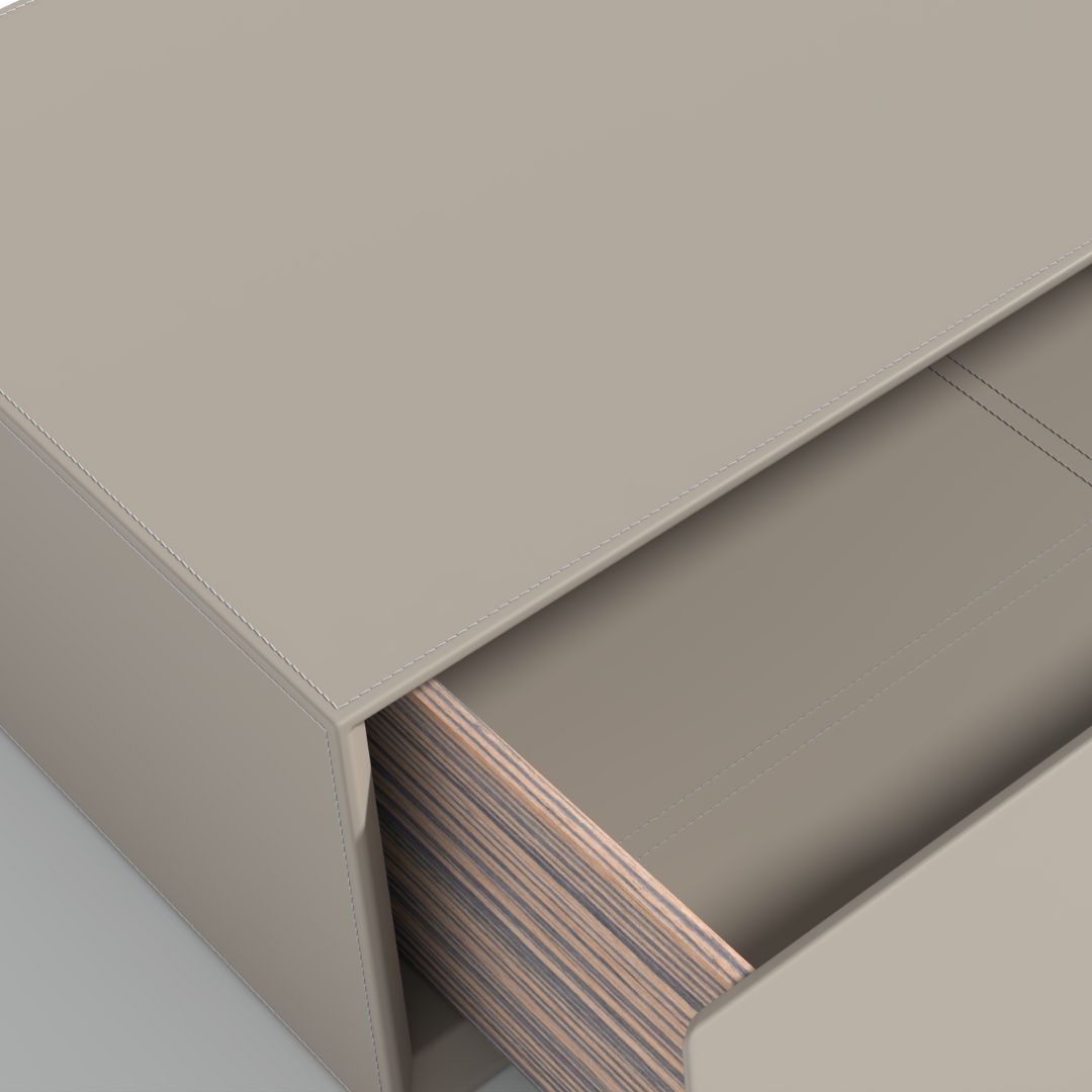 Microfiber Hard Leather Drawer Box TSA555-DR