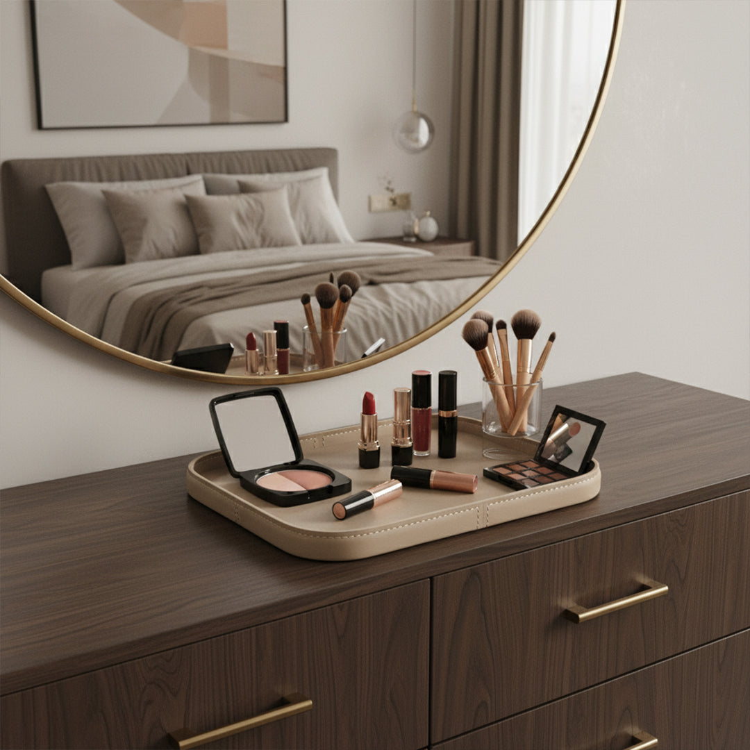 Microfiber Hard Leather Tray TR-256-Q -  Trays - ebarza Furniture UAE | Shop Modern Furniture in Abu Dhabi & Dubai - مفروشات ايبازرا في الامارات | تسوق اثاث عصري وديكورات مميزة في دبي وابوظبي