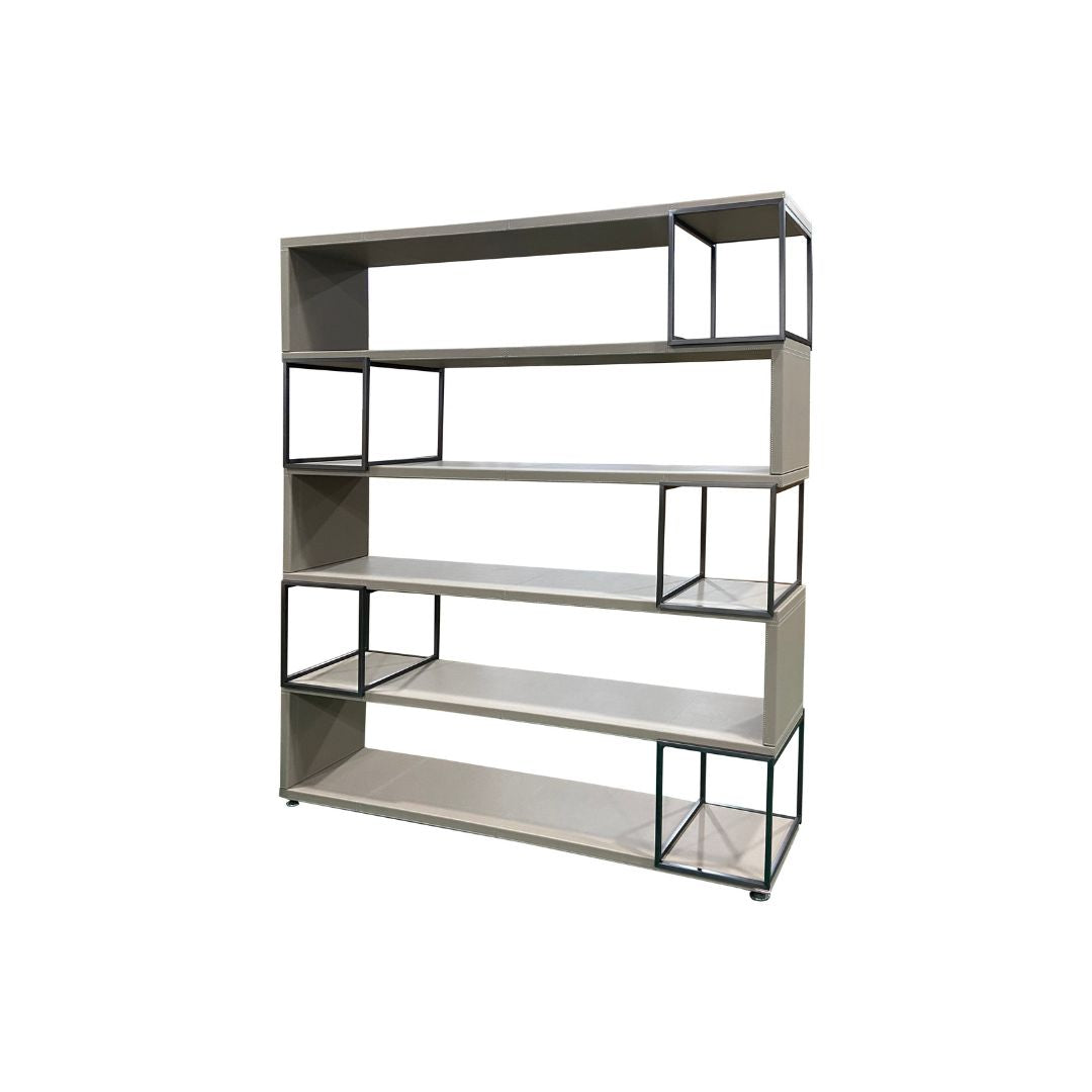 Microfiber hard leather Bookshelf DO-21 -  Bookcases - ebarza Furniture UAE | Shop Modern Furniture in Abu Dhabi & Dubai - مفروشات ايبازرا في الامارات | تسوق اثاث عصري وديكورات مميزة في دبي وابوظبي