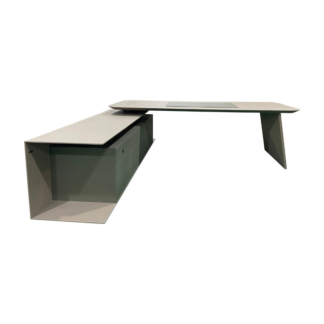 Microfiber Hard Leather Desk OD-252-L -  Office Desks - ebarza Furniture UAE | Shop Modern Furniture in Abu Dhabi & Dubai - مفروشات ايبازرا في الامارات | تسوق اثاث عصري وديكورات مميزة في دبي وابوظبي