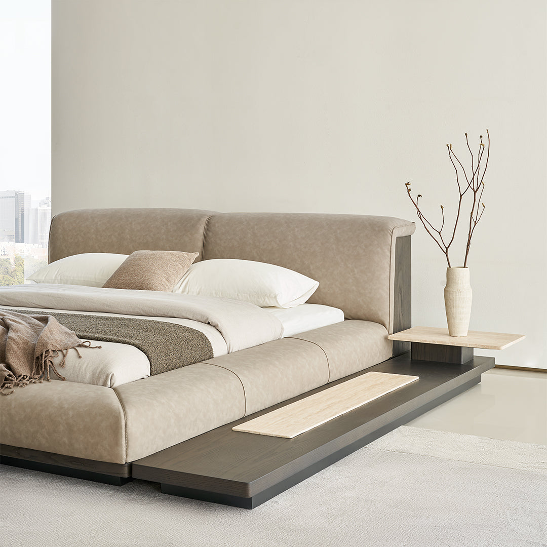 Pre-order 120 Days Delivery Miya King Size Bed - AMBO-C80251 -  Bedsteads - ebarza Furniture UAE | Shop Modern Furniture in Abu Dhabi & Dubai - مفروشات ايبازرا في الامارات | تسوق اثاث عصري وديكورات مميزة في دبي وابوظبي