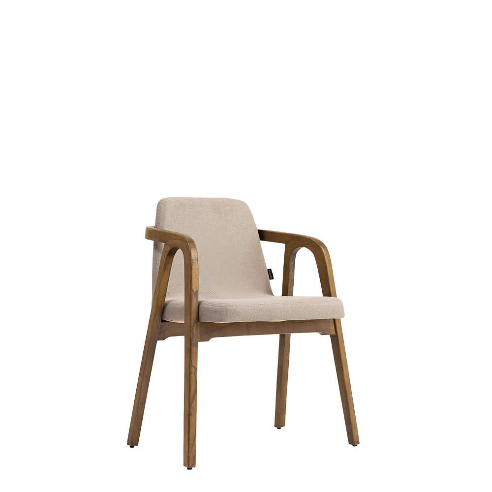 Natura Solid Ash Wood Chair Beige-Light Walnut -  Chairs - ebarza Furniture UAE | Shop Modern Furniture in Abu Dhabi & Dubai - مفروشات ايبازرا في الامارات | تسوق اثاث عصري وديكورات مميزة في دبي وابوظبي