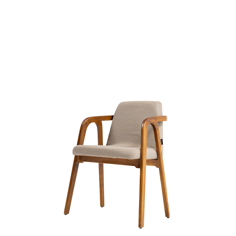 Natura Solid Ash Wood Chair Beige-Light Walnut -  Chairs - ebarza Furniture UAE | Shop Modern Furniture in Abu Dhabi & Dubai - مفروشات ايبازرا في الامارات | تسوق اثاث عصري وديكورات مميزة في دبي وابوظبي