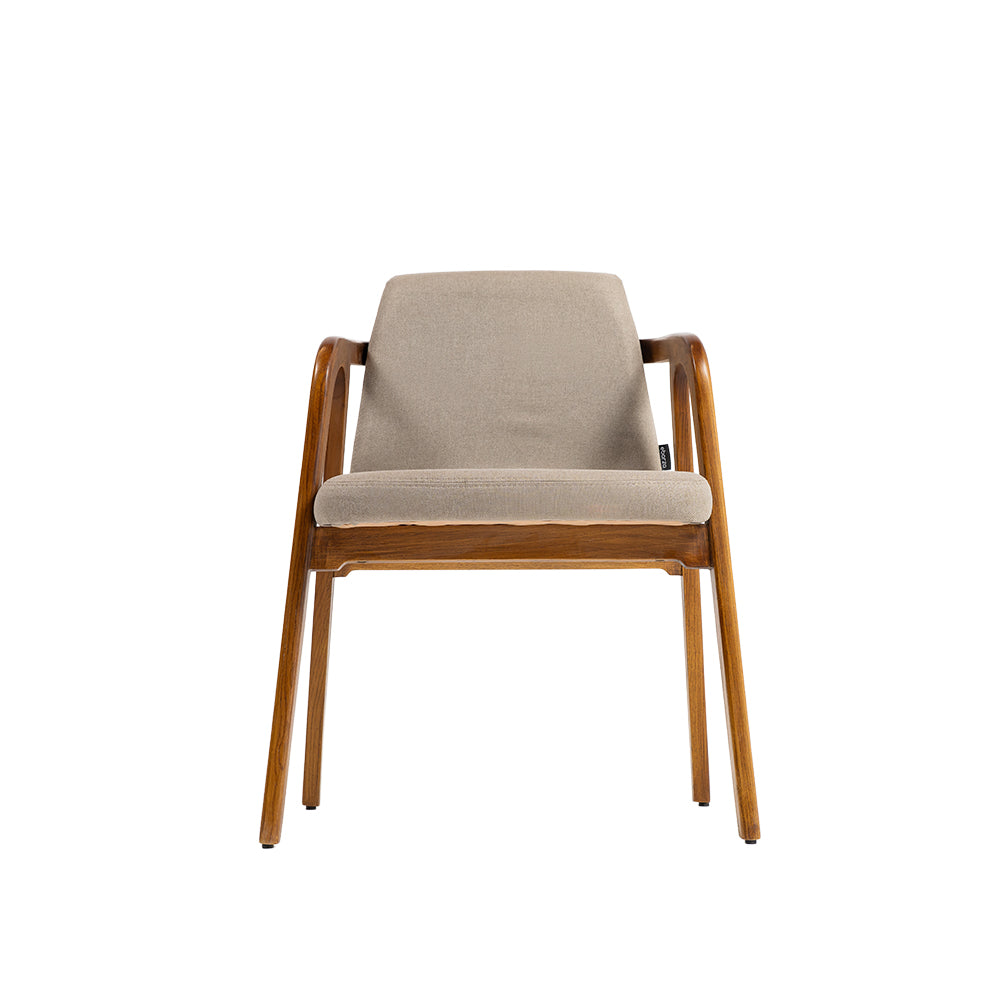Natura Solid Ash Wood Chair Beige-Light Walnut -  Chairs - ebarza Furniture UAE | Shop Modern Furniture in Abu Dhabi & Dubai - مفروشات ايبازرا في الامارات | تسوق اثاث عصري وديكورات مميزة في دبي وابوظبي