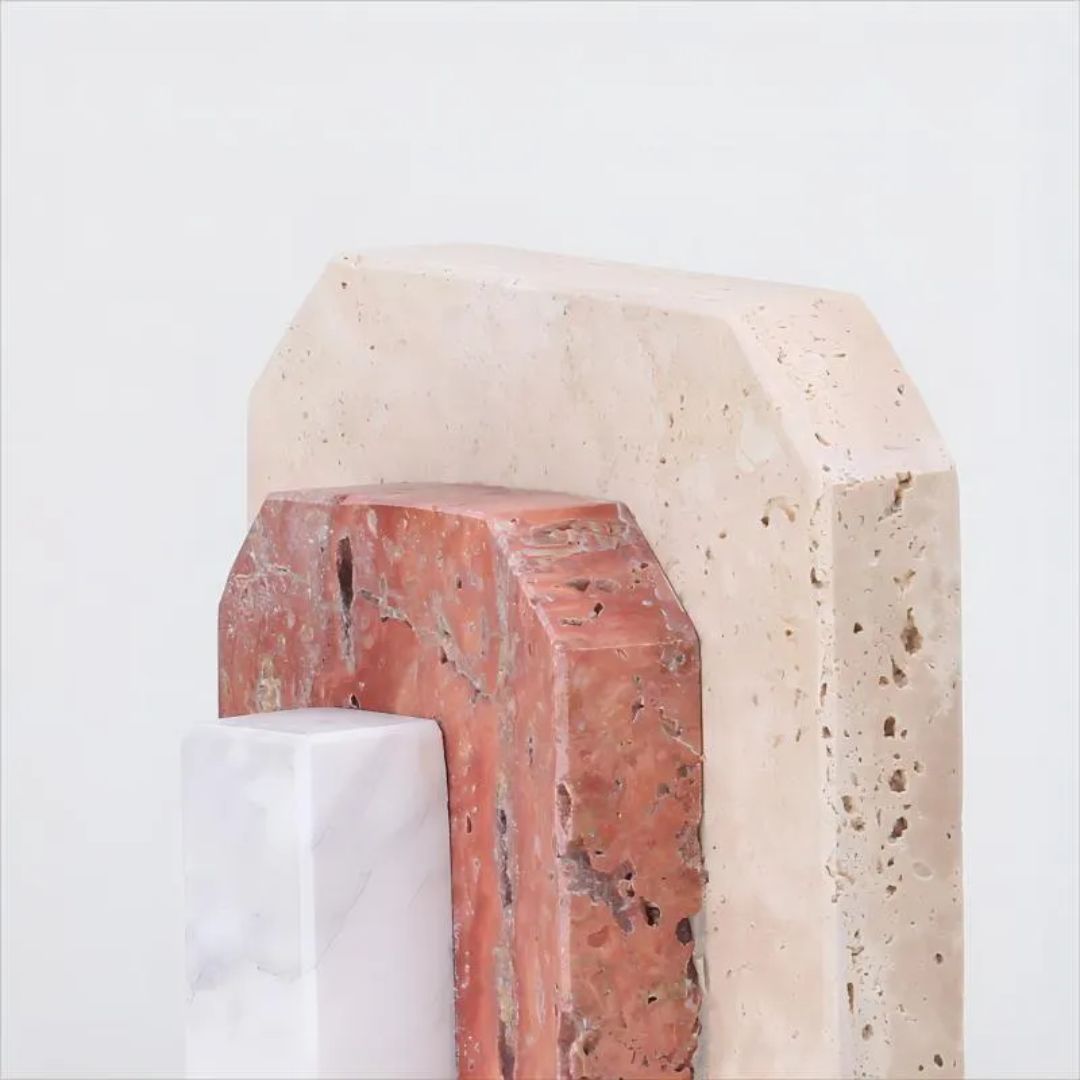 Natural Harmony: Set of 2 Stone Bookends for Timeless Shelf Styling KH3006 -  Bookends - ebarza Furniture UAE | Shop Modern Furniture in Abu Dhabi & Dubai - مفروشات ايبازرا في الامارات | تسوق اثاث عصري وديكورات مميزة في دبي وابوظبي