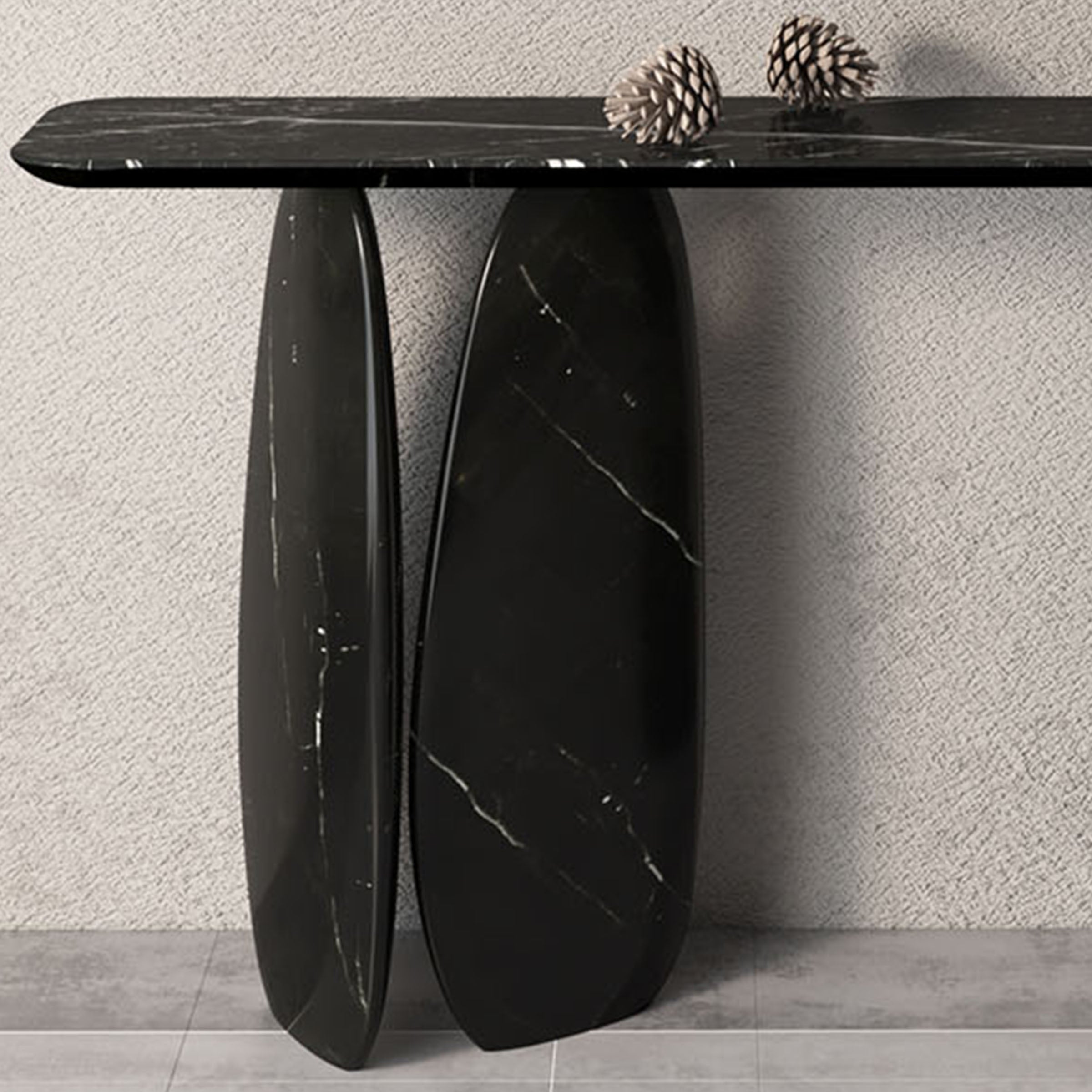 Lisbon Nero Marquina Console Table - 495DTN -  Consoles - ebarza Furniture UAE | Shop Modern Furniture in Abu Dhabi & Dubai - مفروشات ايبازرا في الامارات | تسوق اثاث عصري وديكورات مميزة في دبي وابوظبي