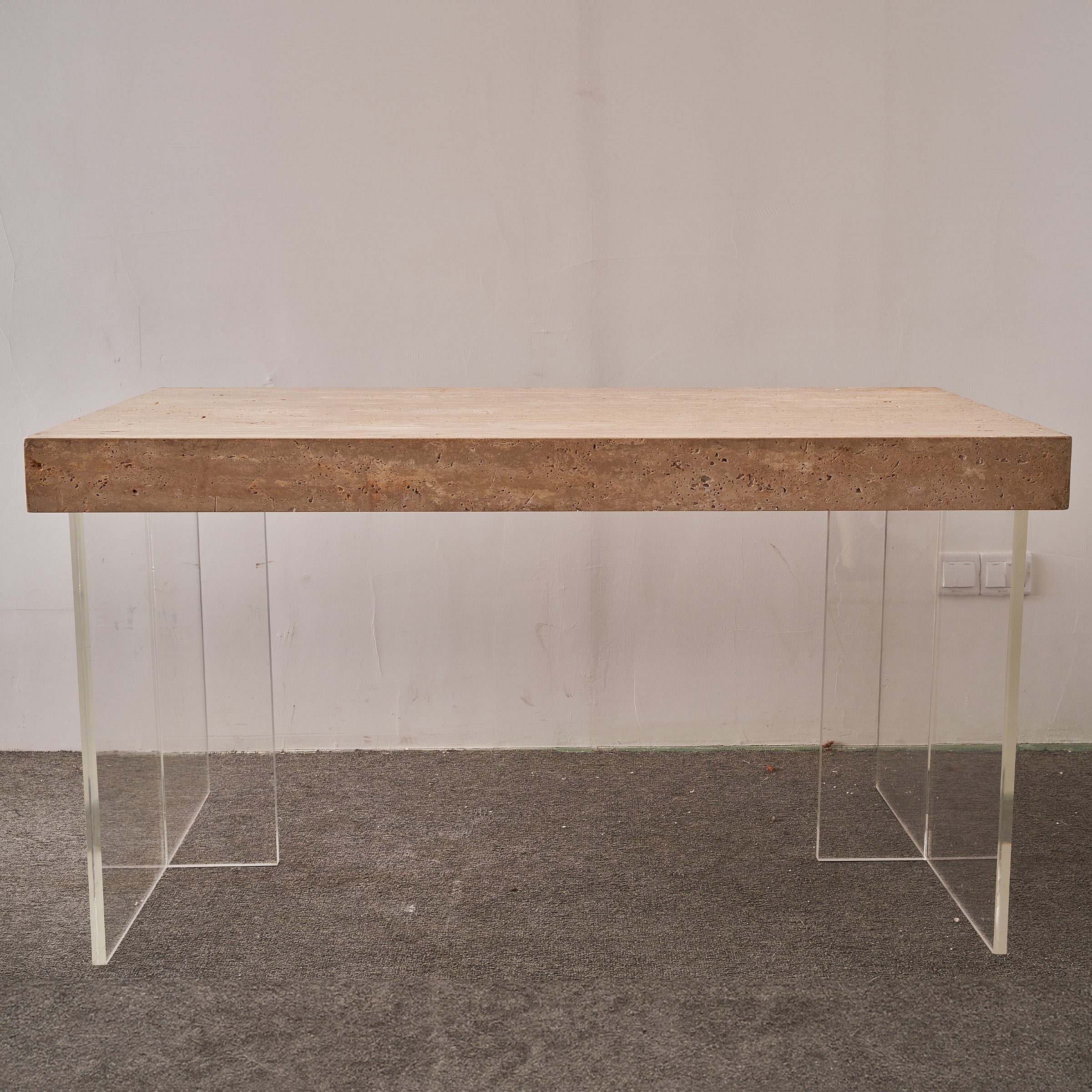 Natural Travertine Office/Conference Table JA013 -  Office Desks - ebarza Furniture UAE | Shop Modern Furniture in Abu Dhabi & Dubai - مفروشات ايبازرا في الامارات | تسوق اثاث عصري وديكورات مميزة في دبي وابوظبي