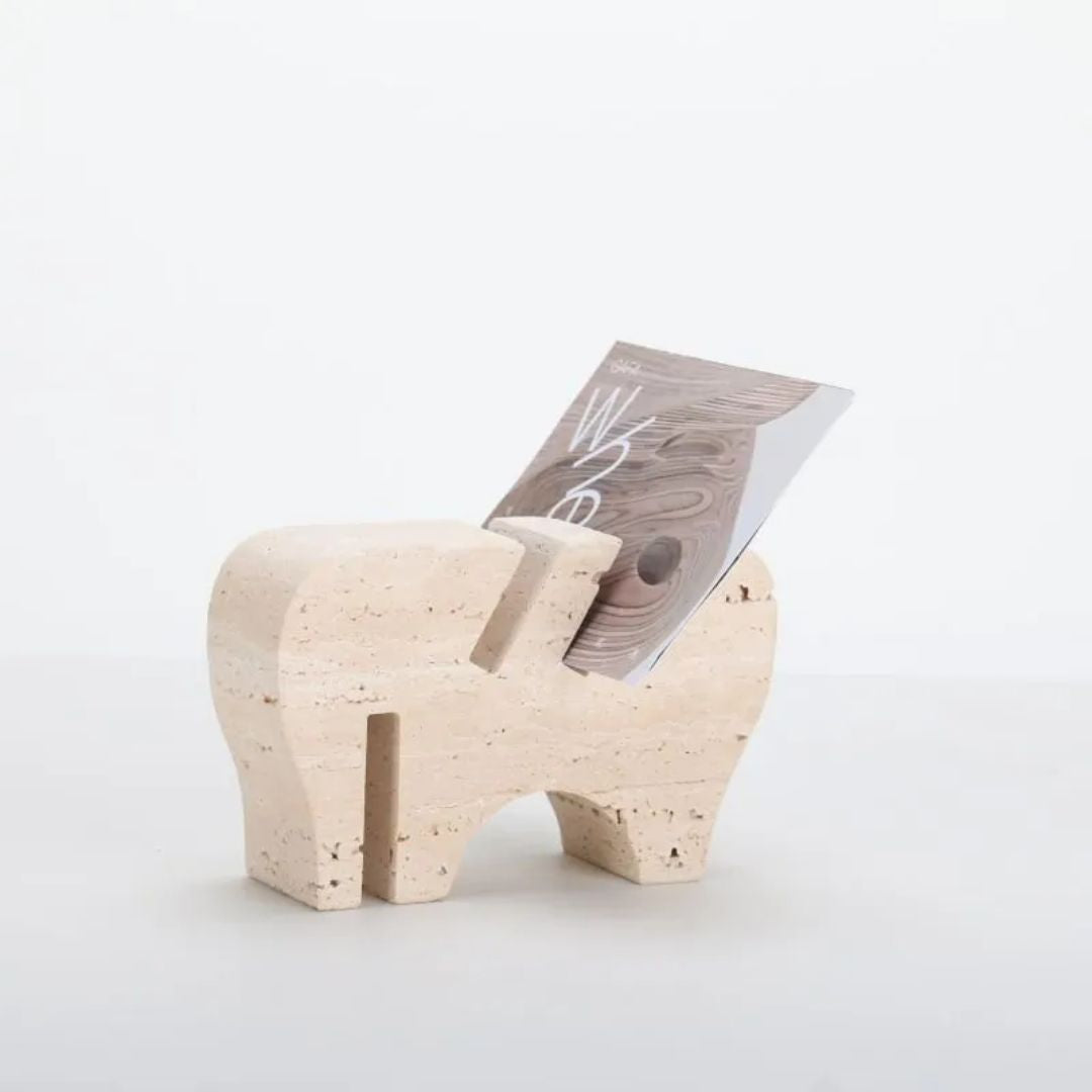 Nature’s Touch-Stone Card Holder for Elegant Desk Organization KH3003 -  Home Decor Figurines - ebarza Furniture UAE | Shop Modern Furniture in Abu Dhabi & Dubai - مفروشات ايبازرا في الامارات | تسوق اثاث عصري وديكورات مميزة في دبي وابوظبي
