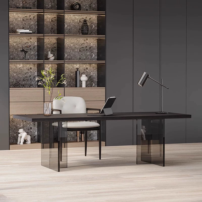 Set of 2 Acrylic T-Style Table Legs Grey -  Table bases - ebarza Furniture UAE | Shop Modern Furniture in Abu Dhabi & Dubai - مفروشات ايبازرا في الامارات | تسوق اثاث عصري وديكورات مميزة في دبي وابوظبي