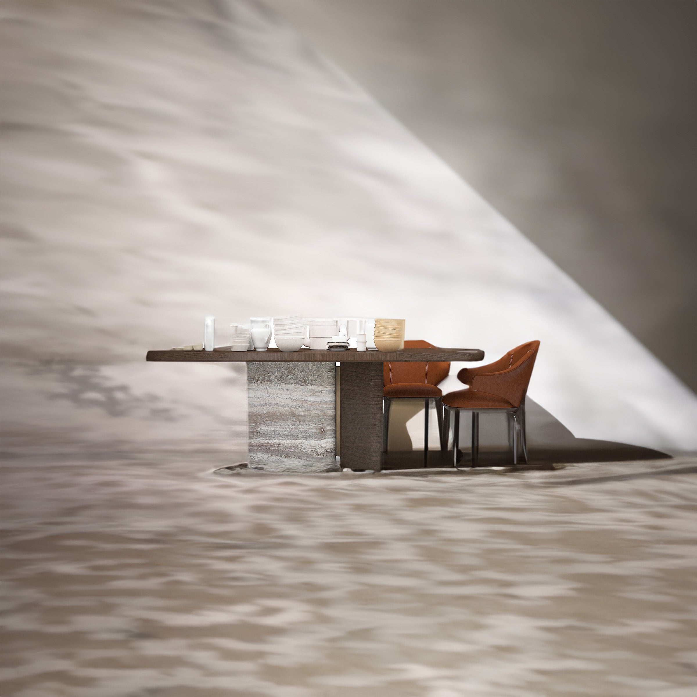 ODEON DINING TABLE 2.78 OD-DT-001 -  Dining Tables - ebarza Furniture UAE | Shop Modern Furniture in Abu Dhabi & Dubai - مفروشات ايبازرا في الامارات | تسوق اثاث عصري وديكورات مميزة في دبي وابوظبي