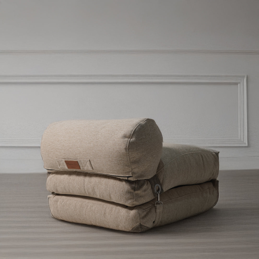 La-Concha Brown/Beige Sunproof 100% Olefin Bean Bag -  311-BB -  Bean Bag - ebarza Furniture UAE | Shop Modern Furniture in Abu Dhabi & Dubai - مفروشات ايبازرا في الامارات | تسوق اثاث عصري وديكورات مميزة في دبي وابوظبي