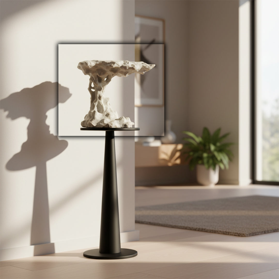 Pale Stone Side Table TL-0144 -  Side Tables - ebarza Furniture UAE | Shop Modern Furniture in Abu Dhabi & Dubai - مفروشات ايبازرا في الامارات | تسوق اثاث عصري وديكورات مميزة في دبي وابوظبي