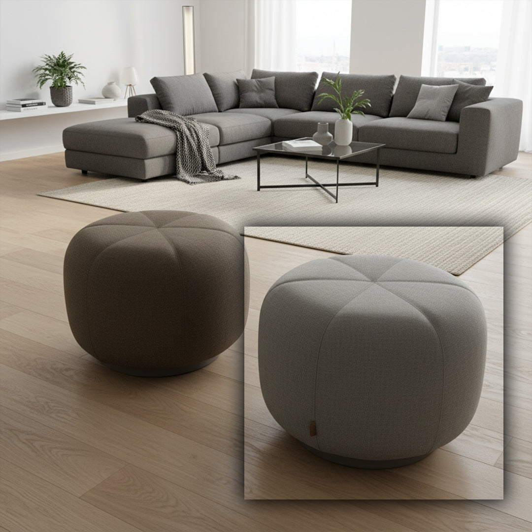 Pouf HJD-5228/2 Gray -  Poufs - ebarza Furniture UAE | Shop Modern Furniture in Abu Dhabi & Dubai - مفروشات ايبازرا في الامارات | تسوق اثاث عصري وديكورات مميزة في دبي وابوظبي