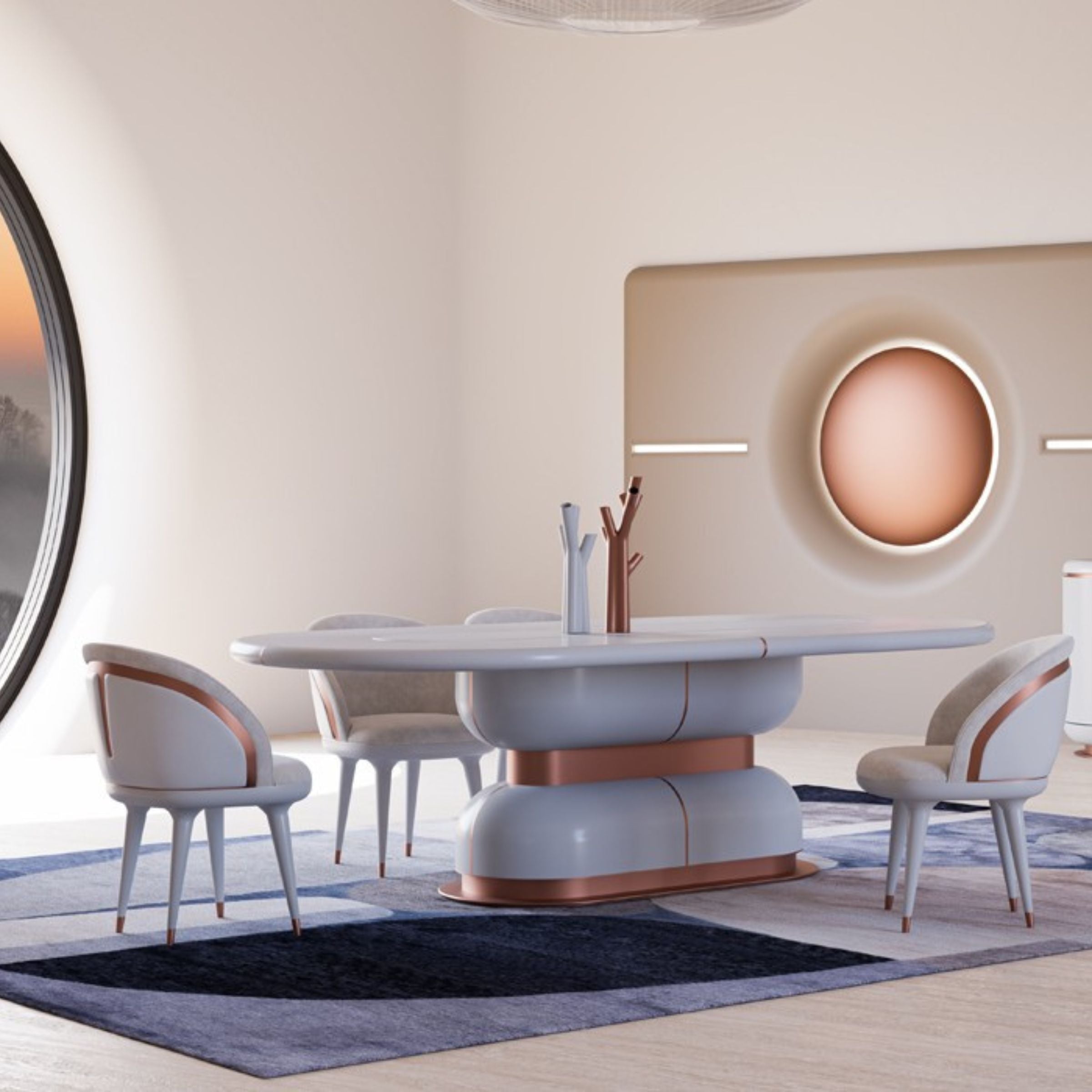 Display Item - Tulip Dining Table 260*120 CM MASTLP001-YAS -  DISPLAY ITEM - ebarza Furniture UAE | Shop Modern Furniture in Abu Dhabi & Dubai - مفروشات ايبازرا في الامارات | تسوق اثاث عصري وديكورات مميزة في دبي وابوظبي