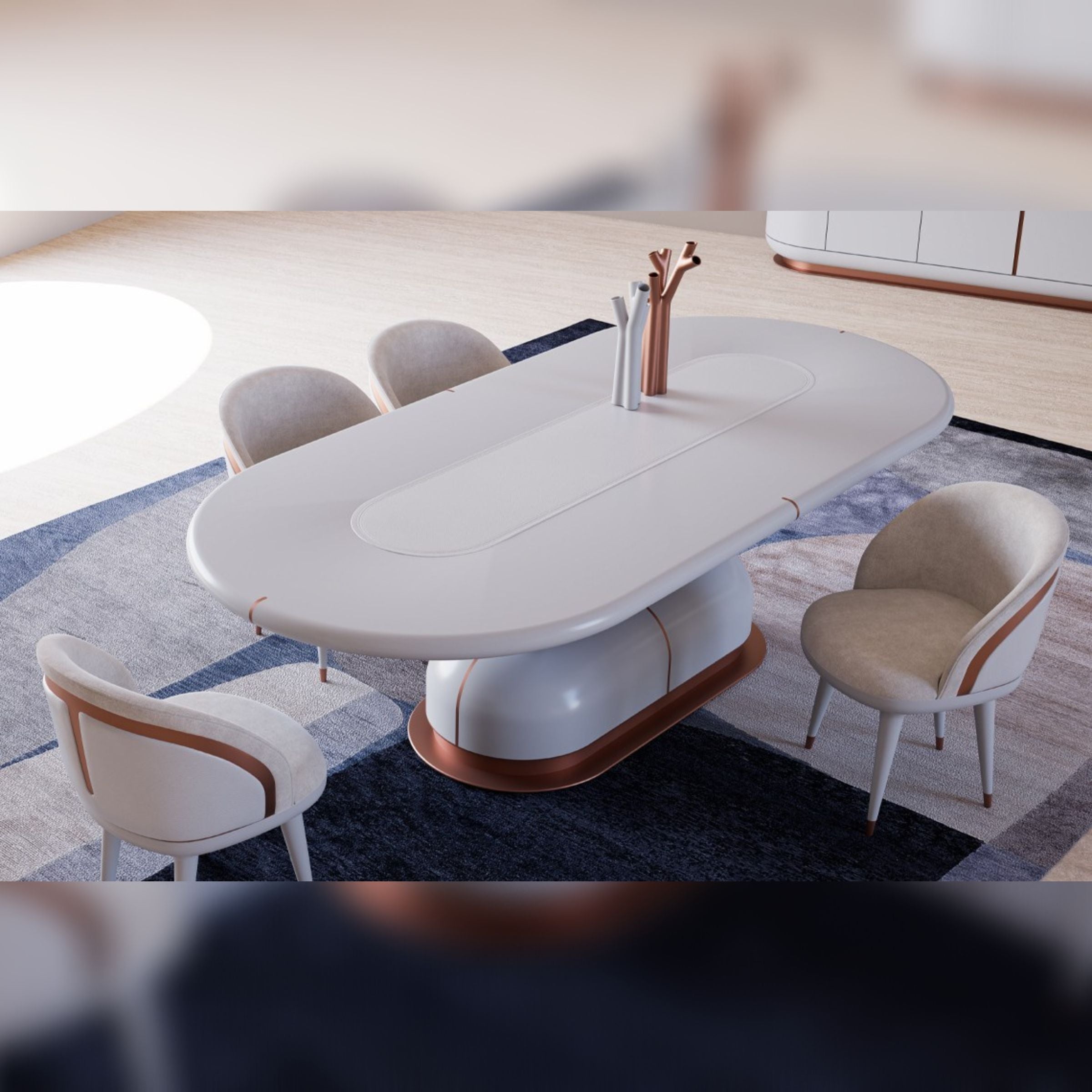 Display Item - Tulip Dining Table 260*120 CM MASTLP001-YAS -  DISPLAY ITEM - ebarza Furniture UAE | Shop Modern Furniture in Abu Dhabi & Dubai - مفروشات ايبازرا في الامارات | تسوق اثاث عصري وديكورات مميزة في دبي وابوظبي