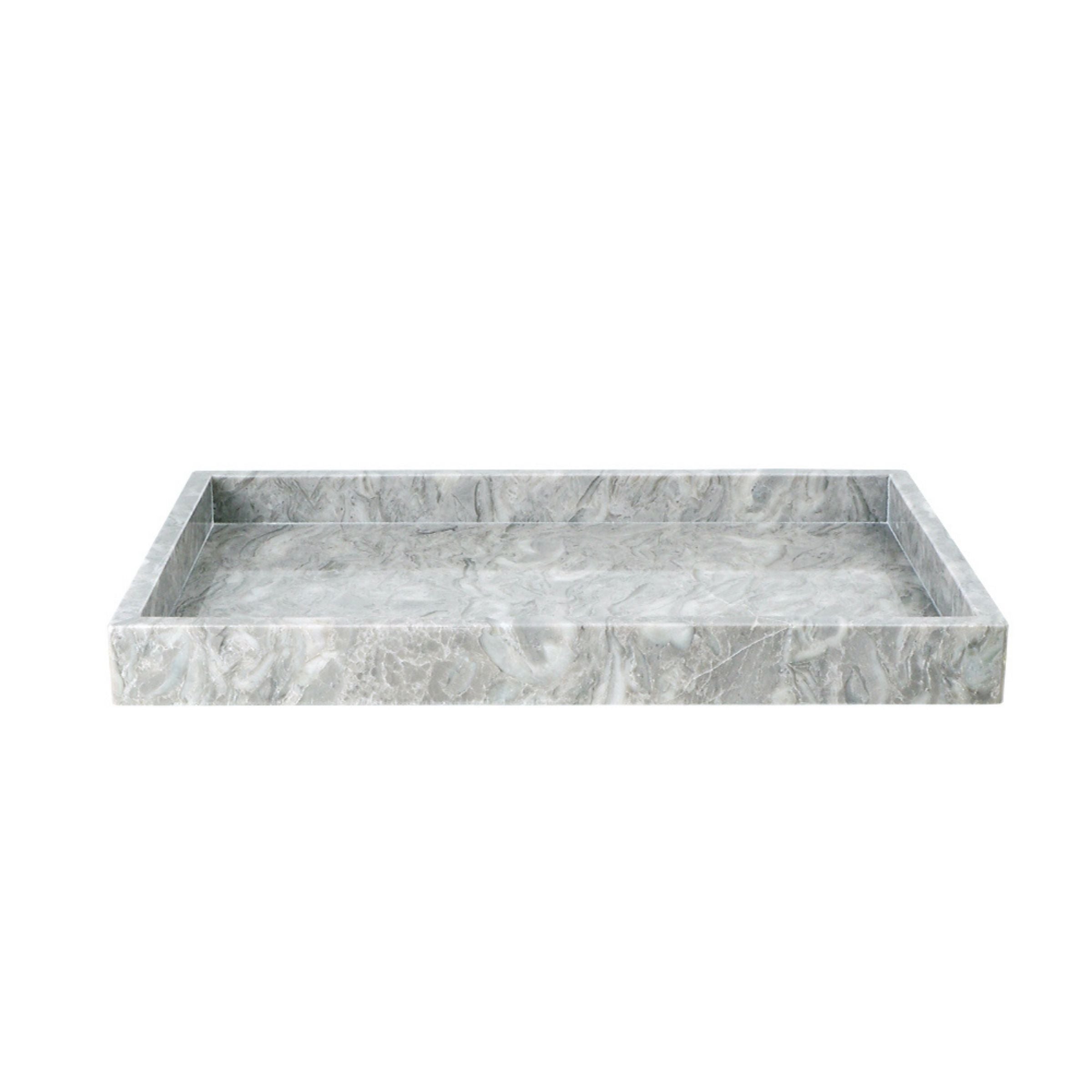 Bawang Flower Marble Rectangular Large Tray RHD892 -  Trays - ebarza Furniture UAE | Shop Modern Furniture in Abu Dhabi & Dubai - مفروشات ايبازرا في الامارات | تسوق اثاث عصري وديكورات مميزة في دبي وابوظبي