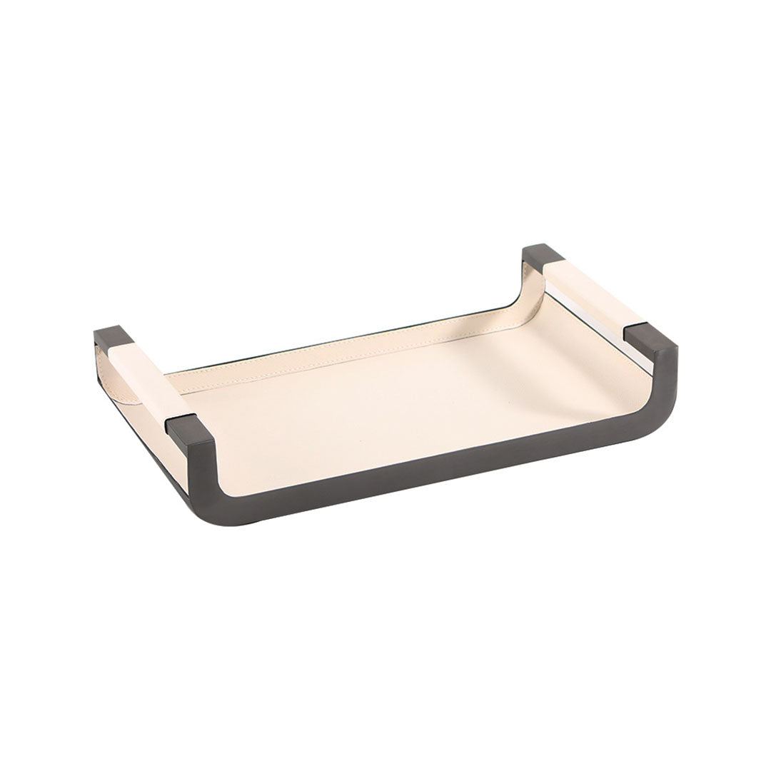 Rectangular Leather Tray-L - KC4054AL -  Home Decor Figurines - ebarza Furniture UAE | Shop Modern Furniture in Abu Dhabi & Dubai - مفروشات ايبازرا في الامارات | تسوق اثاث عصري وديكورات مميزة في دبي وابوظبي