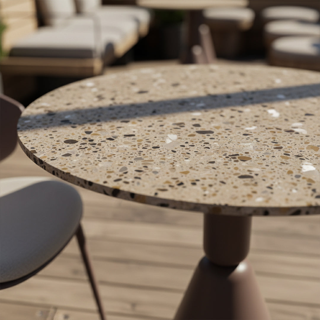 Round Terrazzo Table Top 70 cm 302-N0272 -  Table Tops - ebarza Furniture UAE | Shop Modern Furniture in Abu Dhabi & Dubai - مفروشات ايبازرا في الامارات | تسوق اثاث عصري وديكورات مميزة في دبي وابوظبي