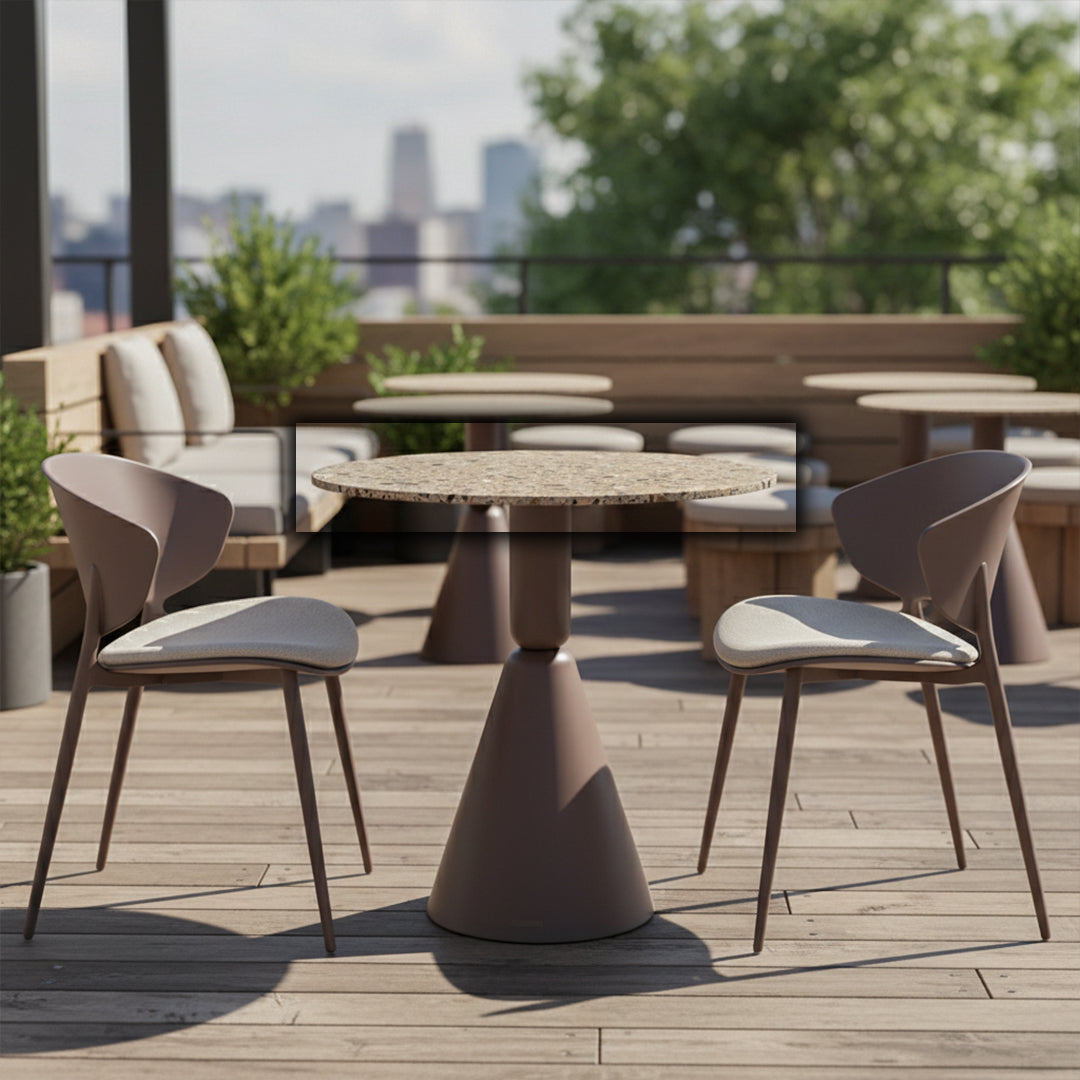 Round Terrazzo Table Top 70 cm 302-N0272 -  Table Tops - ebarza Furniture UAE | Shop Modern Furniture in Abu Dhabi & Dubai - مفروشات ايبازرا في الامارات | تسوق اثاث عصري وديكورات مميزة في دبي وابوظبي