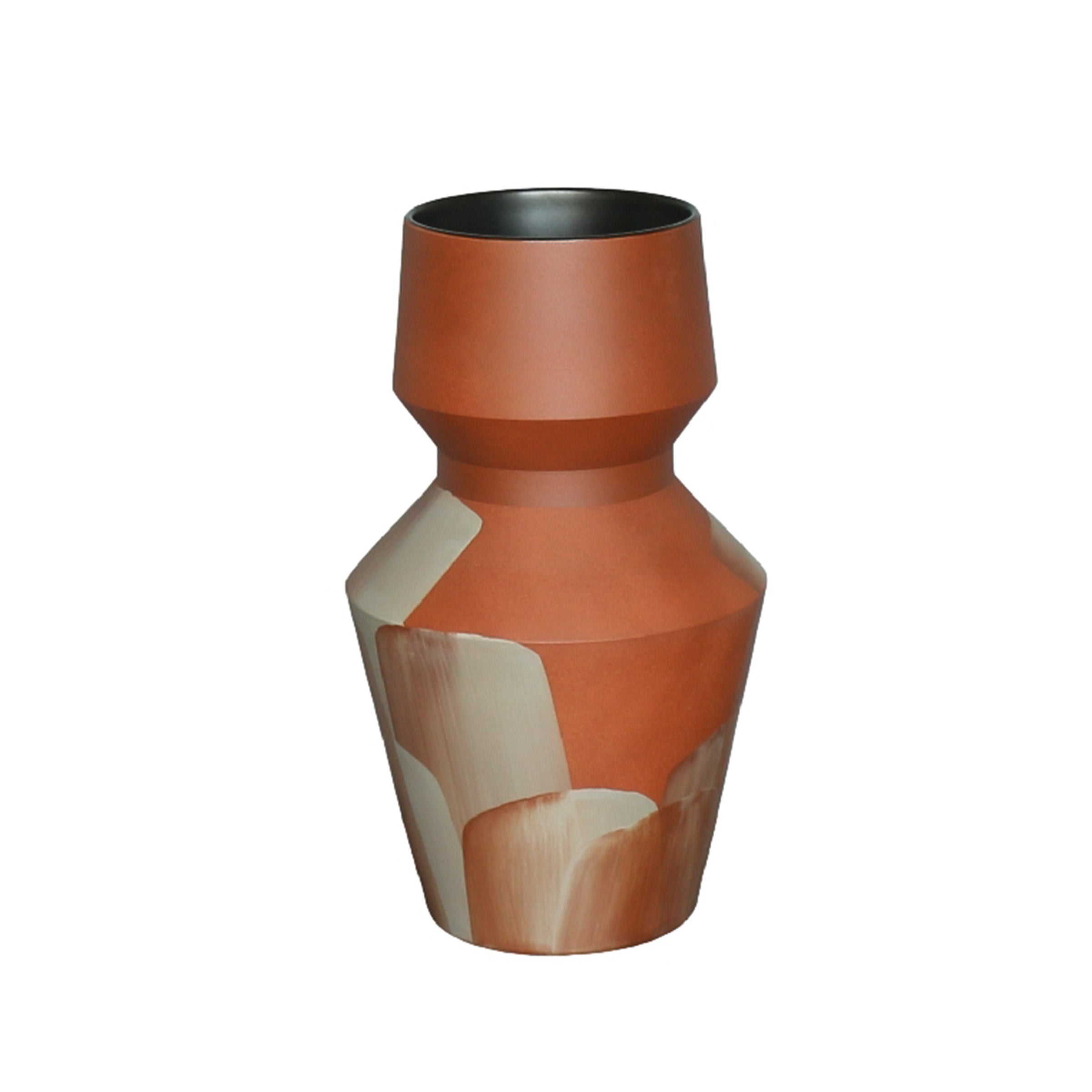 Earthy Elegance Textured Brown Vase S20562 -  Vases - ebarza Furniture UAE | Shop Modern Furniture in Abu Dhabi & Dubai - مفروشات ايبازرا في الامارات | تسوق اثاث عصري وديكورات مميزة في دبي وابوظبي
