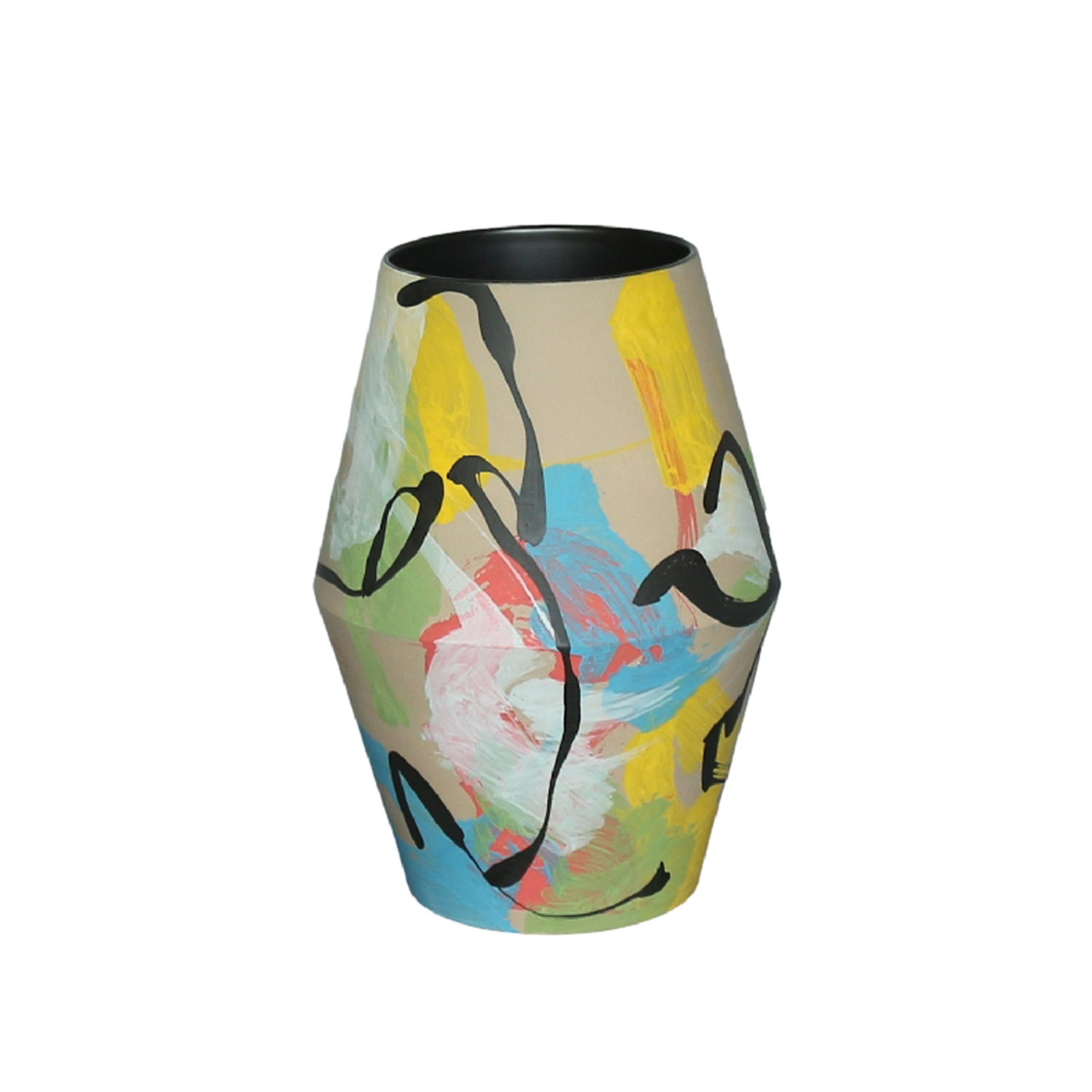 Hand-Painted Statement Vase S23044 -  Vases - ebarza Furniture UAE | Shop Modern Furniture in Abu Dhabi & Dubai - مفروشات ايبازرا في الامارات | تسوق اثاث عصري وديكورات مميزة في دبي وابوظبي
