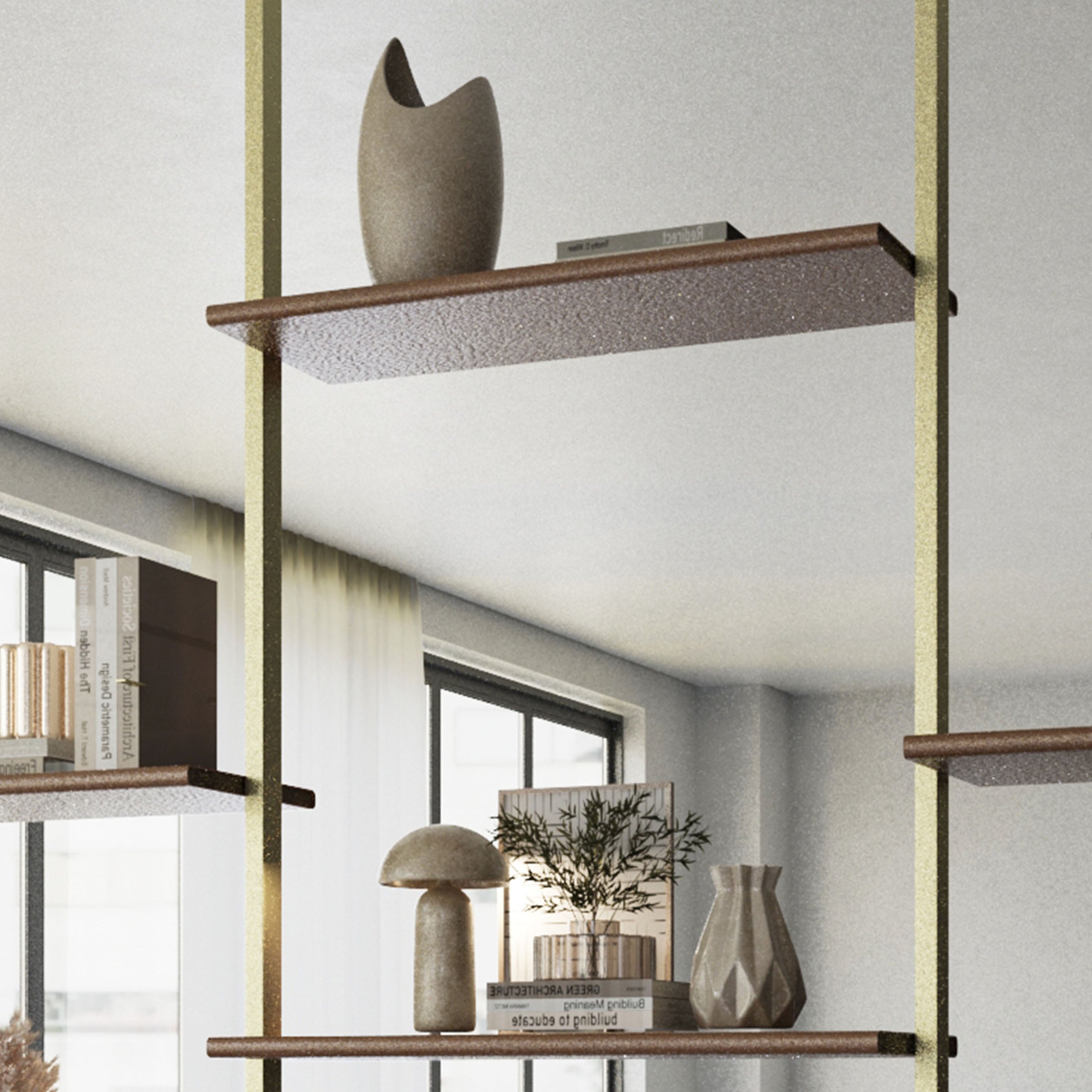 Antik Closet/partition Main Profile With LED  350cm  Antik Color W-AL-10-1-0739 -  Cabinets - ebarza Furniture UAE | Shop Modern Furniture in Abu Dhabi & Dubai - مفروشات ايبازرا في الامارات | تسوق اثاث عصري وديكورات مميزة في دبي وابوظبي