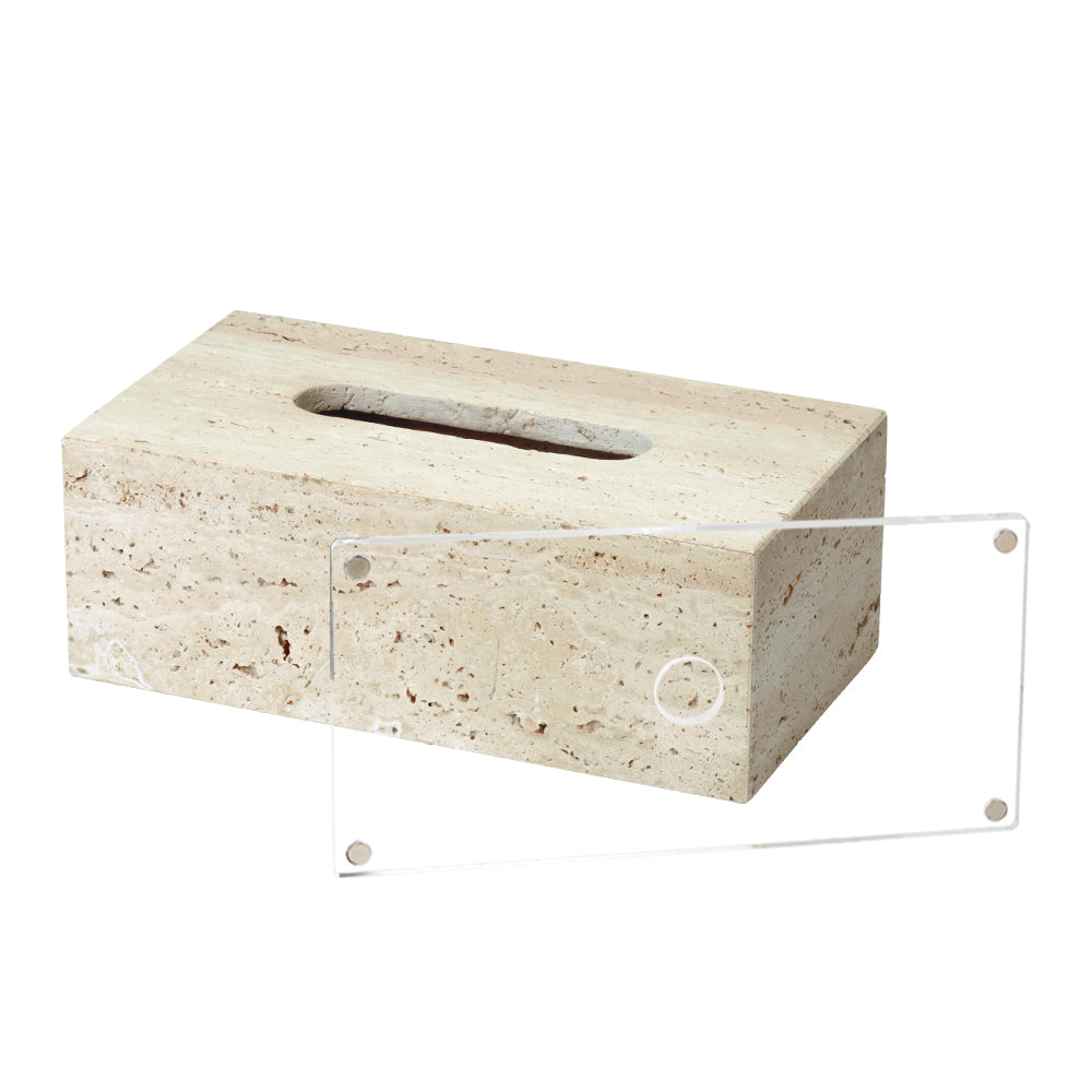 Yellow Travertine Rectangular Tissue Box SBK834-5A -  Home Decor Figurines - ebarza Furniture UAE | Shop Modern Furniture in Abu Dhabi & Dubai - مفروشات ايبازرا في الامارات | تسوق اثاث عصري وديكورات مميزة في دبي وابوظبي