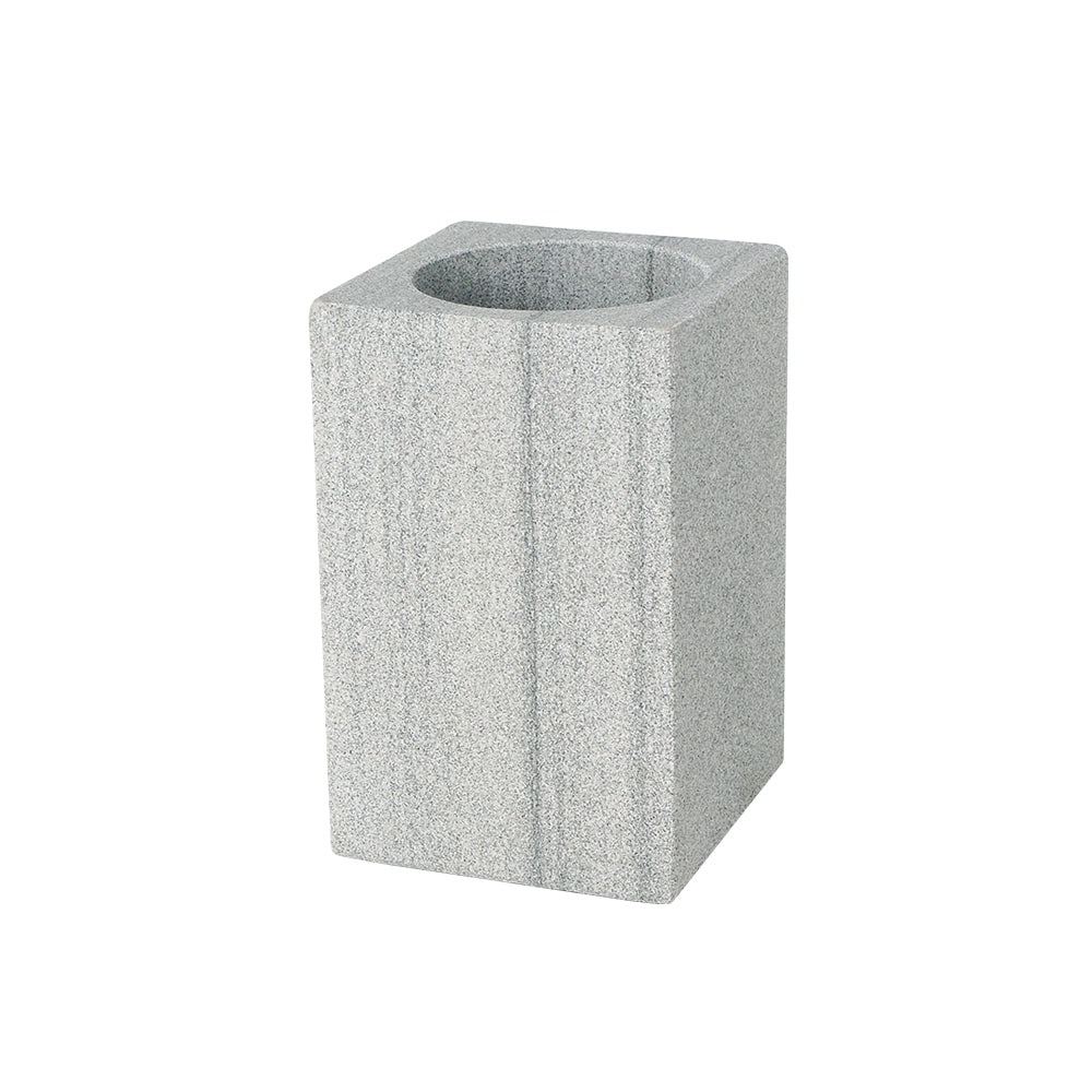 Australian Gray Marble Square Cup SBK893-2 -  Bathroom Accessories - ebarza Furniture UAE | Shop Modern Furniture in Abu Dhabi & Dubai - مفروشات ايبازرا في الامارات | تسوق اثاث عصري وديكورات مميزة في دبي وابوظبي
