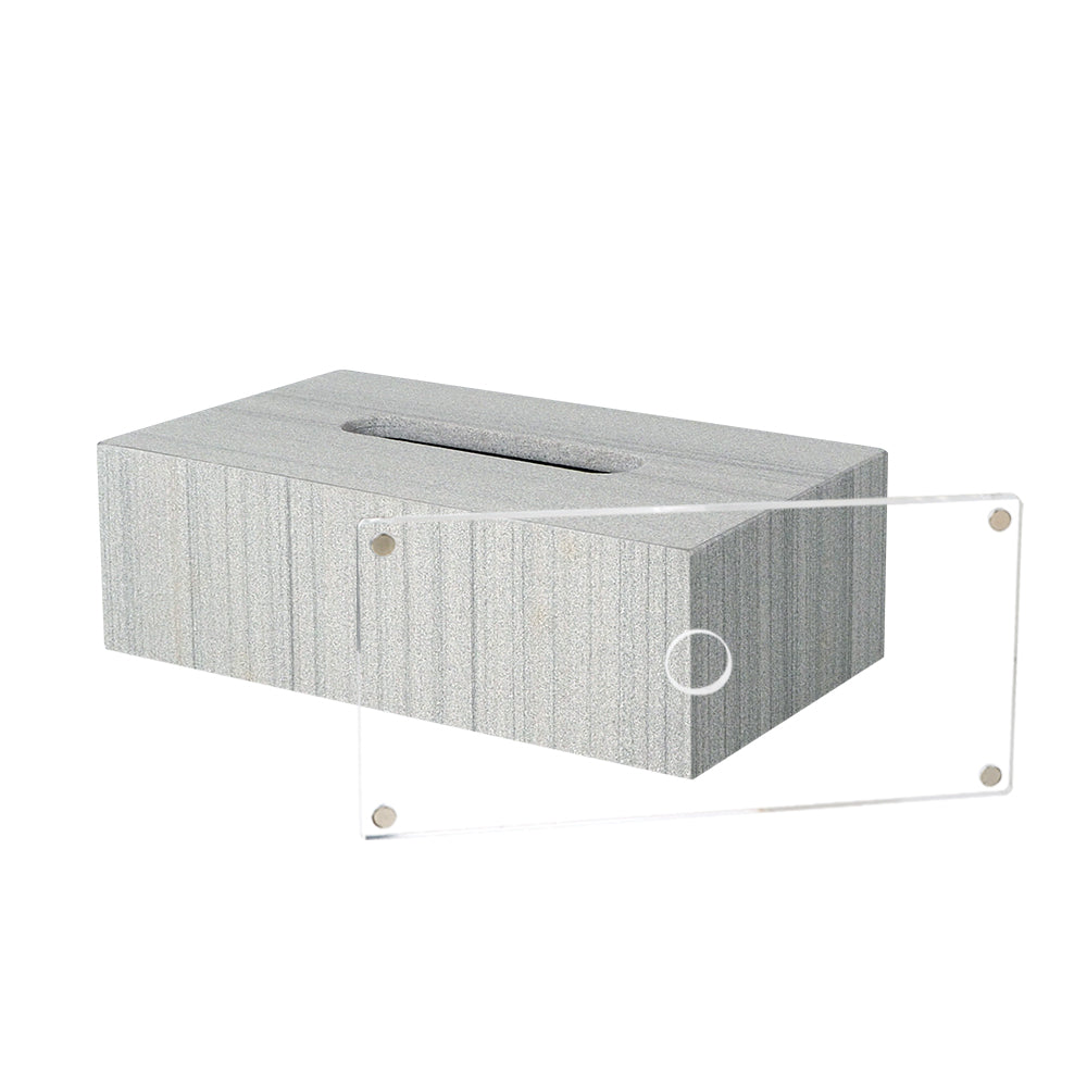 Australian Gray Marble Rectangular Tissue Box (PVC Magnetic Base) SBK893-5A -  Home Decor Figurines - ebarza Furniture UAE | Shop Modern Furniture in Abu Dhabi & Dubai - مفروشات ايبازرا في الامارات | تسوق اثاث عصري وديكورات مميزة في دبي وابوظبي