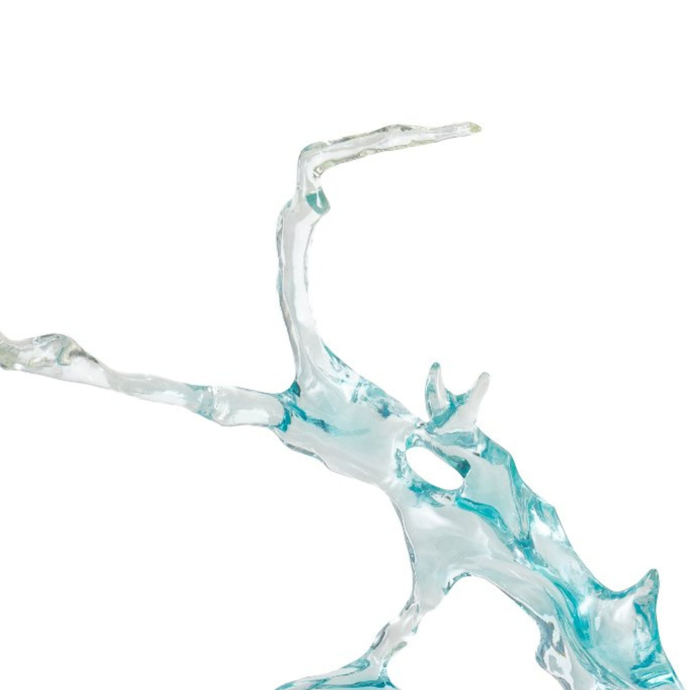 LIGHT BLUE  & CLEAR ABSTRACT SCULPTURE SH-S017 -  Home Decor Figurines - ebarza Furniture UAE | Shop Modern Furniture in Abu Dhabi & Dubai - مفروشات ايبازرا في الامارات | تسوق اثاث عصري وديكورات مميزة في دبي وابوظبي