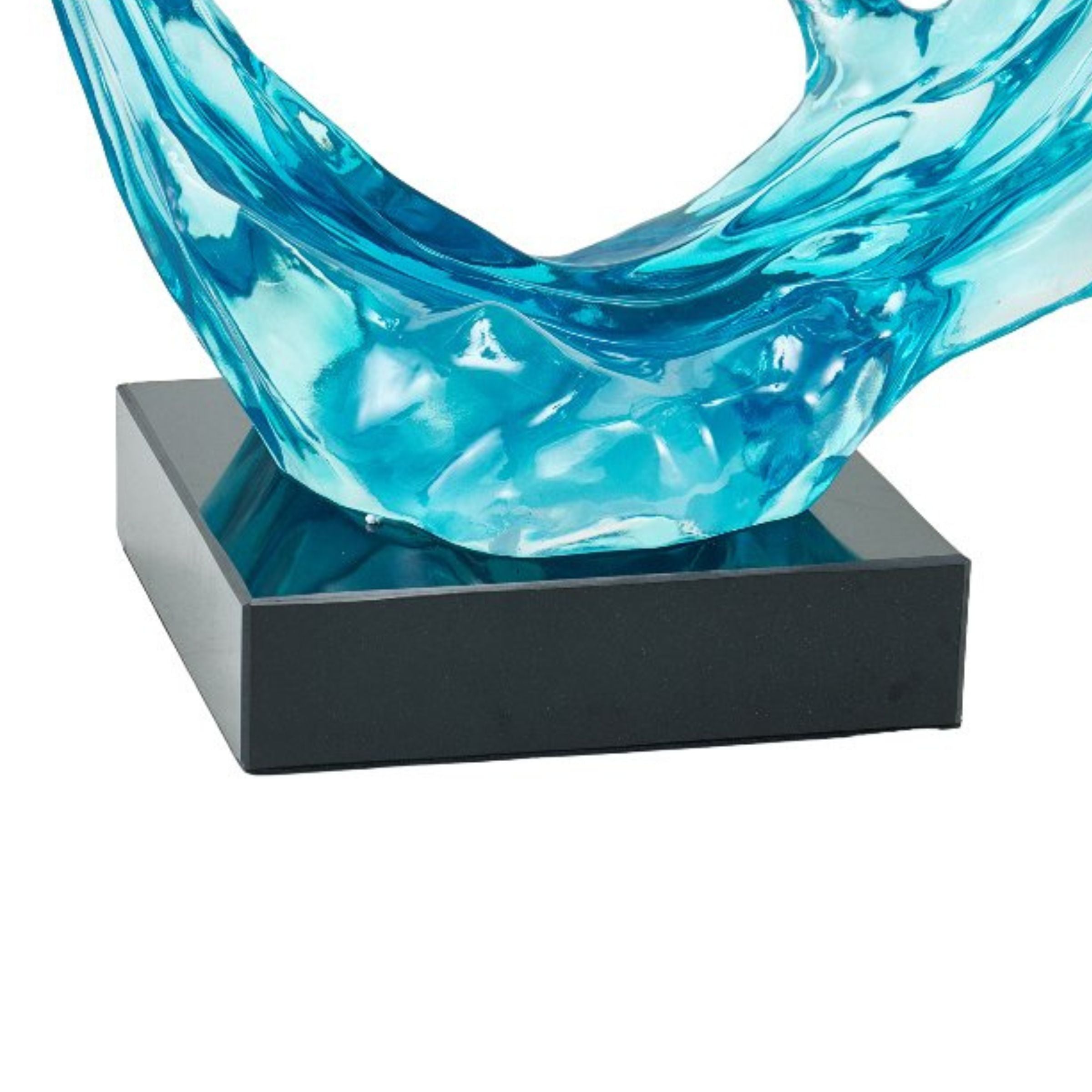 LIGHT BLUE  & CLEAR ABSTRACT SCULPTURE SH-S017 -  Home Decor Figurines - ebarza Furniture UAE | Shop Modern Furniture in Abu Dhabi & Dubai - مفروشات ايبازرا في الامارات | تسوق اثاث عصري وديكورات مميزة في دبي وابوظبي