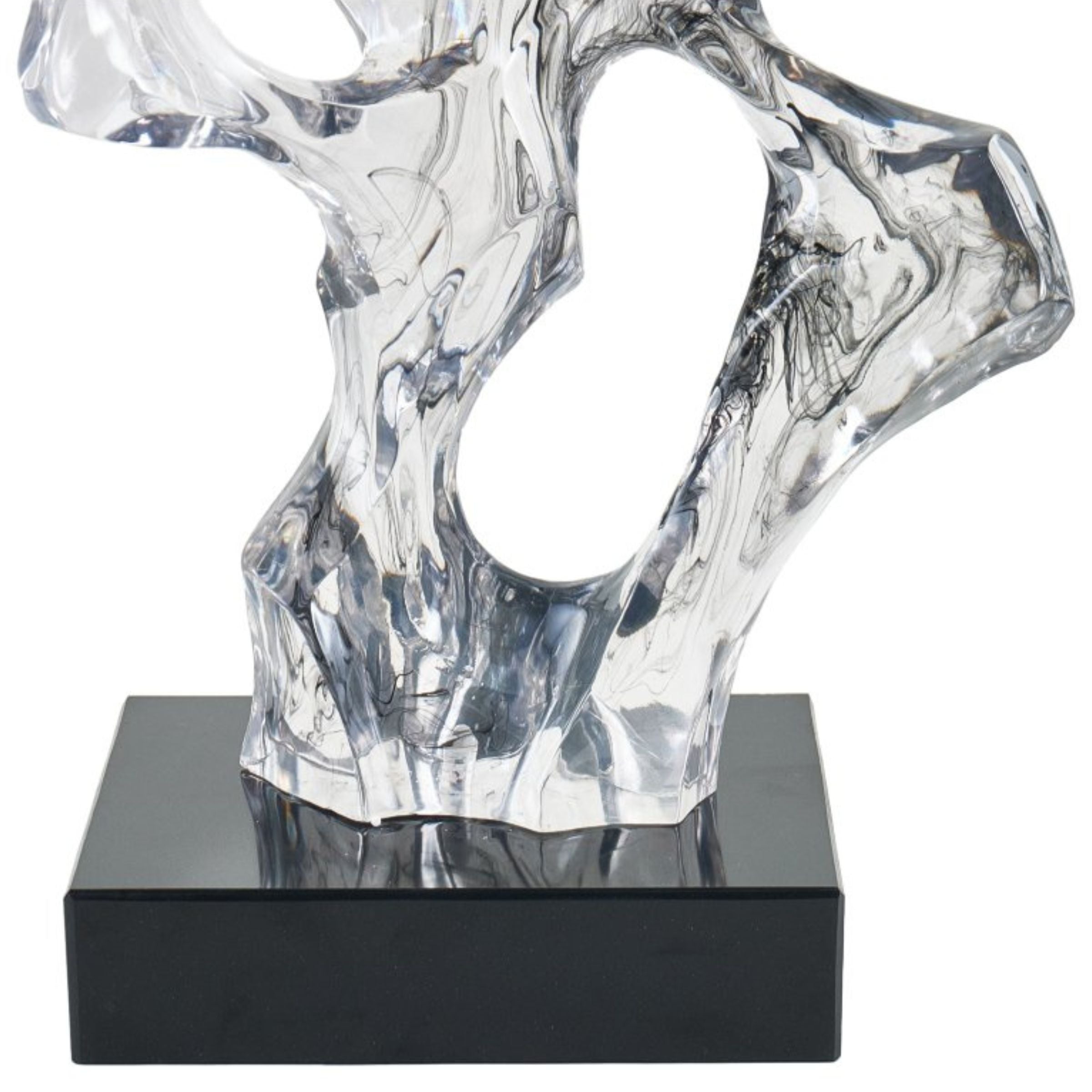 CLEAR RESIN & MARBLE ABSTRACT SCULPTURE SH-T012 -  Home Decor Figurines - ebarza Furniture UAE | Shop Modern Furniture in Abu Dhabi & Dubai - مفروشات ايبازرا في الامارات | تسوق اثاث عصري وديكورات مميزة في دبي وابوظبي