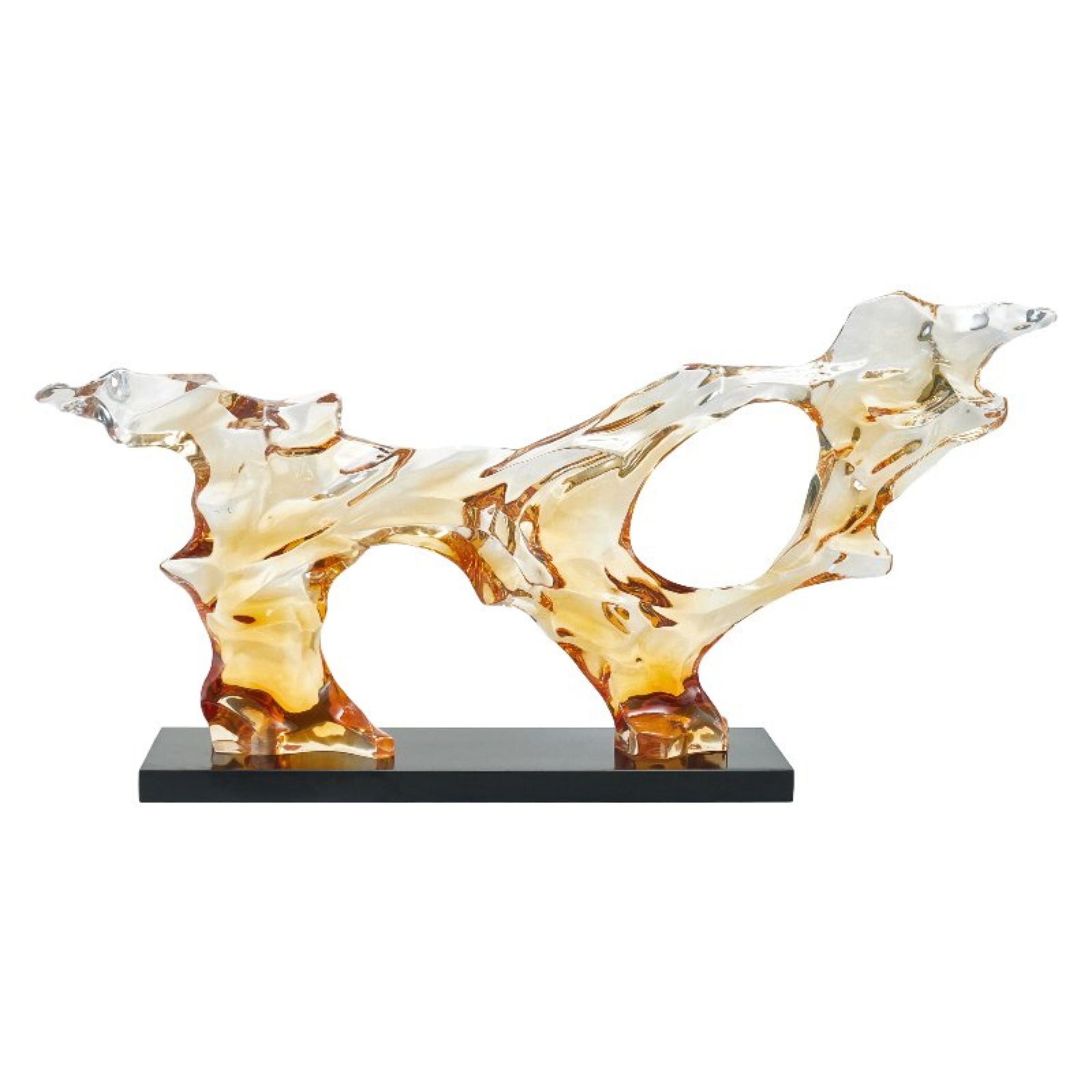 Golden ABSTRACT SCULPTURE SH-T044 -  Home Decor Figurines - ebarza Furniture UAE | Shop Modern Furniture in Abu Dhabi & Dubai - مفروشات ايبازرا في الامارات | تسوق اثاث عصري وديكورات مميزة في دبي وابوظبي