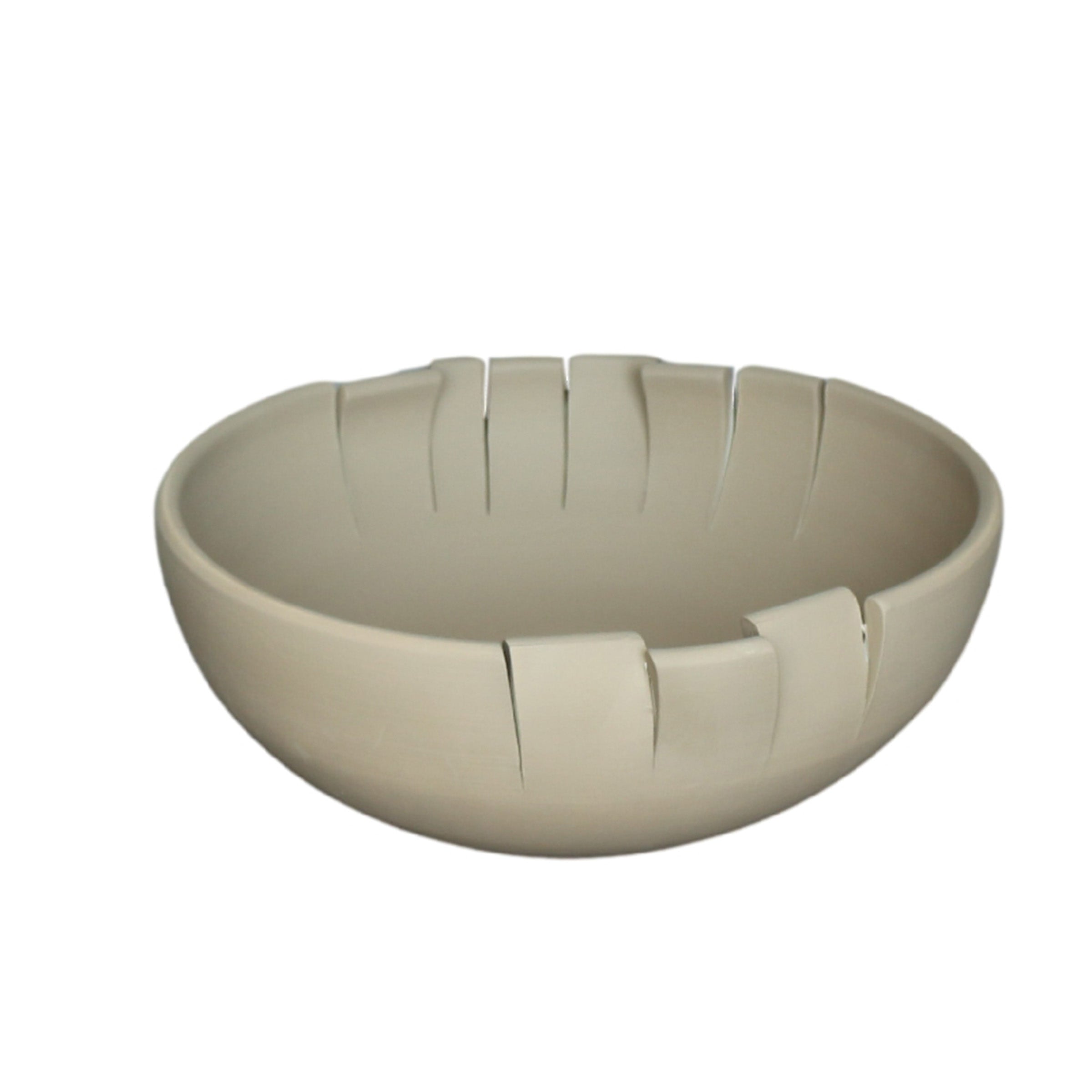Textured Delight Hand-Glazed White Bowl ST23002 -  Bowls - ebarza Furniture UAE | Shop Modern Furniture in Abu Dhabi & Dubai - مفروشات ايبازرا في الامارات | تسوق اثاث عصري وديكورات مميزة في دبي وابوظبي