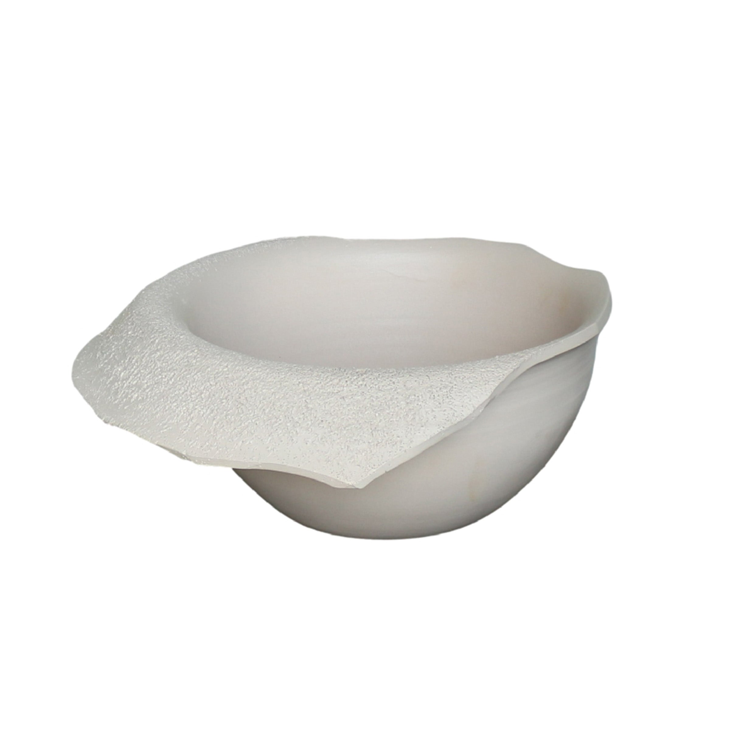 Modern Edge White Bowl ST23003 -  Bowls - ebarza Furniture UAE | Shop Modern Furniture in Abu Dhabi & Dubai - مفروشات ايبازرا في الامارات | تسوق اثاث عصري وديكورات مميزة في دبي وابوظبي