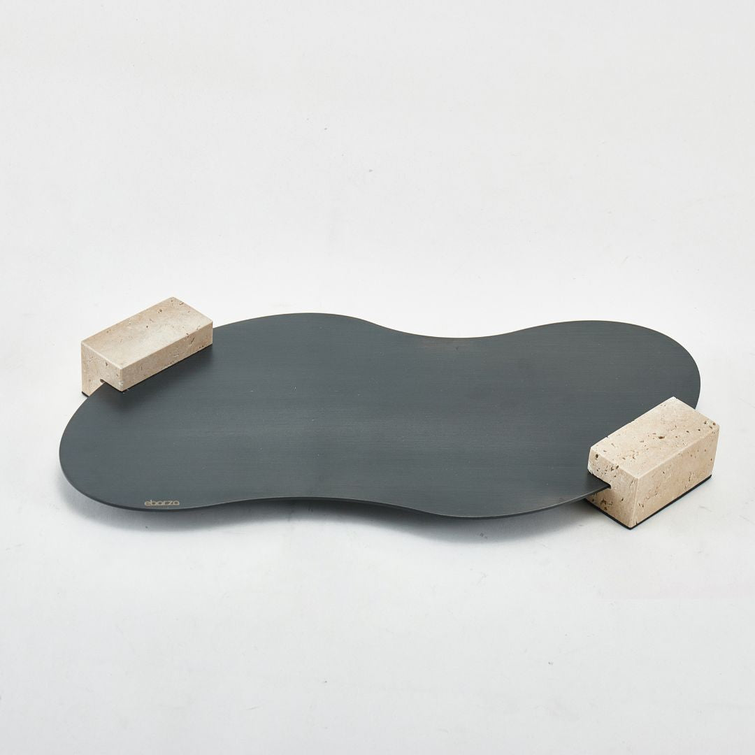 STEEL TRAY G0978 -  Trays - ebarza Furniture UAE | Shop Modern Furniture in Abu Dhabi & Dubai - مفروشات ايبازرا في الامارات | تسوق اثاث عصري وديكورات مميزة في دبي وابوظبي