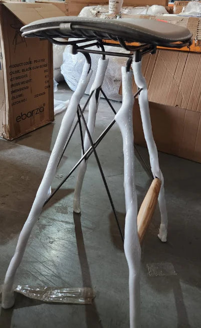 AS IS - Saddle Leather Bar Stool PS-B162 -  DISPLAY ITEM - ebarza Furniture UAE | Shop Modern Furniture in Abu Dhabi & Dubai - مفروشات ايبازرا في الامارات | تسوق اثاث عصري وديكورات مميزة في دبي وابوظبي