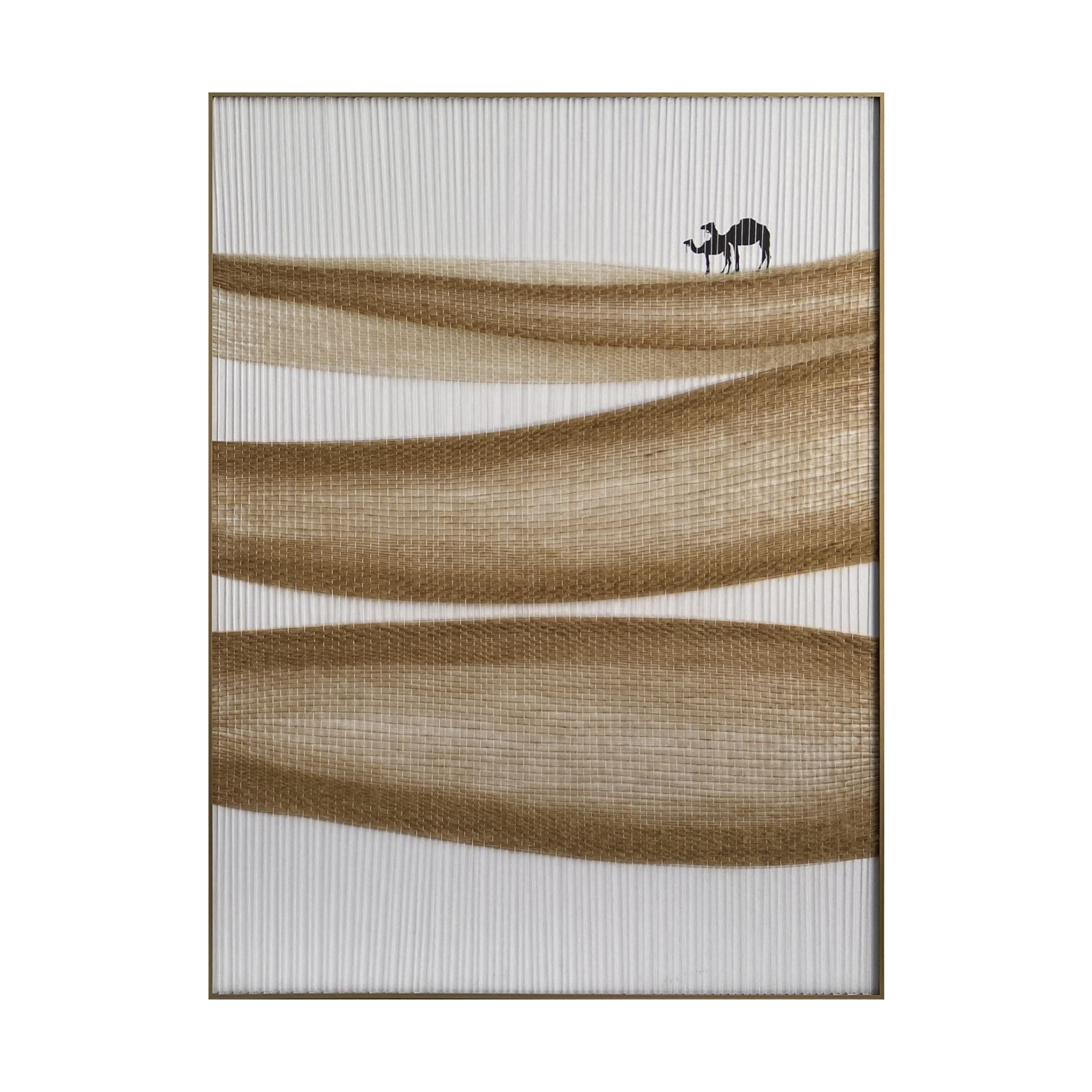 Set of 2 Handmade Fiber Weaving Camel Painting 90*120 cm PCA-005 -  Paintings - ebarza Furniture UAE | Shop Modern Furniture in Abu Dhabi & Dubai - مفروشات ايبازرا في الامارات | تسوق اثاث عصري وديكورات مميزة في دبي وابوظبي