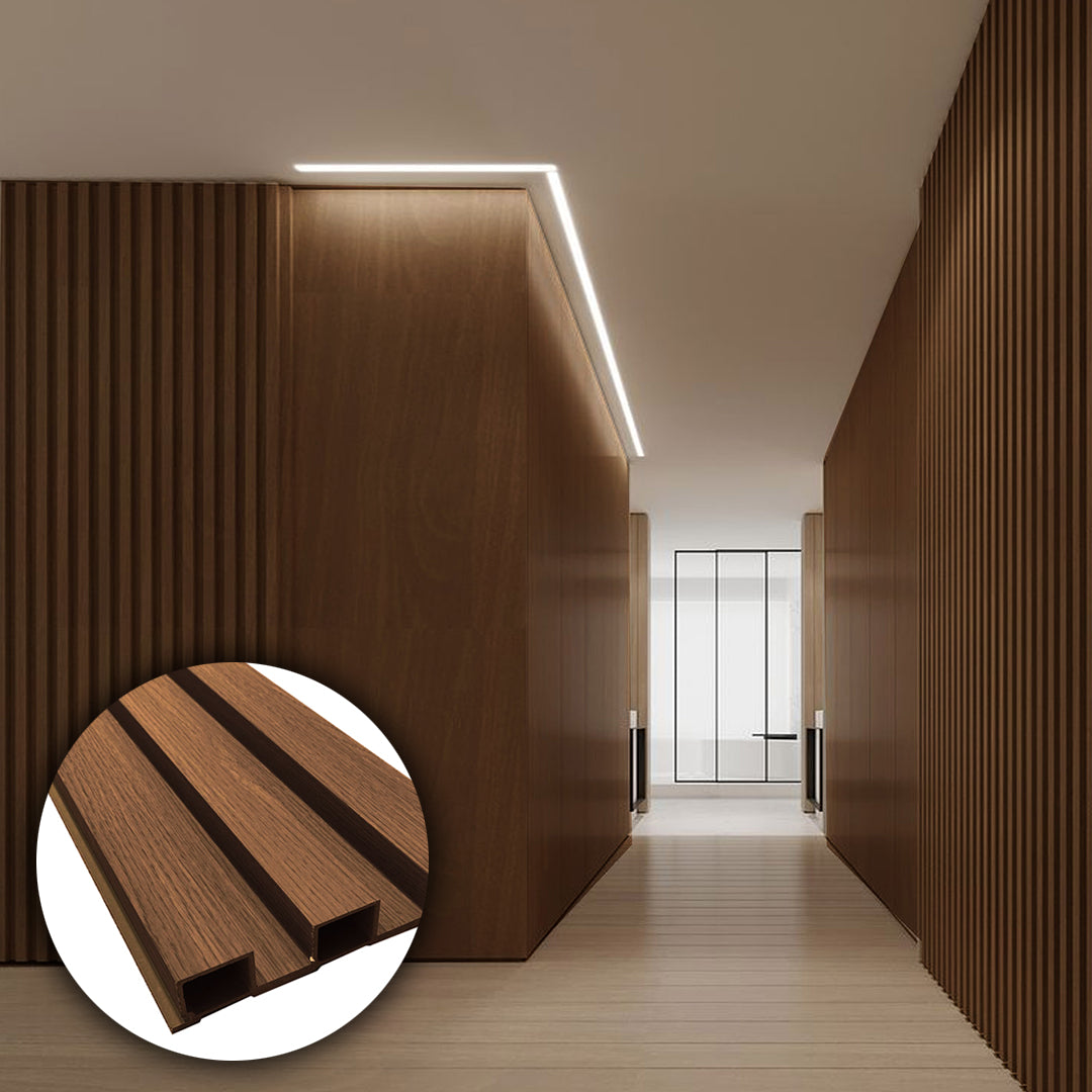 Shape Panel  320x20cm H Walnut Y DECORATION PANEL COLOUR :H020 Walnut Y -  Wall Panels - ebarza Furniture UAE | Shop Modern Furniture in Abu Dhabi & Dubai - مفروشات ايبازرا في الامارات | تسوق اثاث عصري وديكورات مميزة في دبي وابوظبي