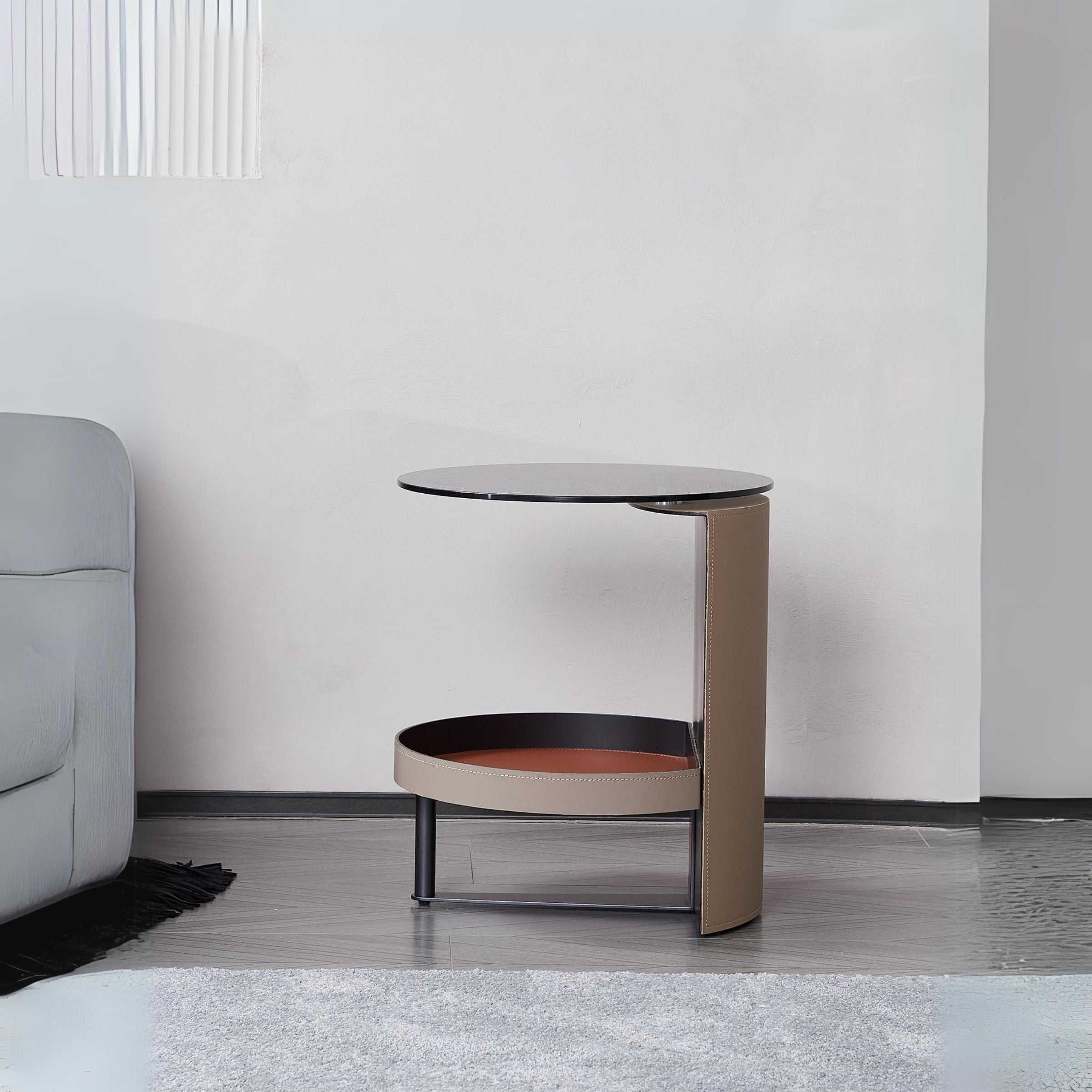 Organic Round Side Table MLL-D117 -  Side Tables - ebarza Furniture UAE | Shop Modern Furniture in Abu Dhabi & Dubai - مفروشات ايبازرا في الامارات | تسوق اثاث عصري وديكورات مميزة في دبي وابوظبي