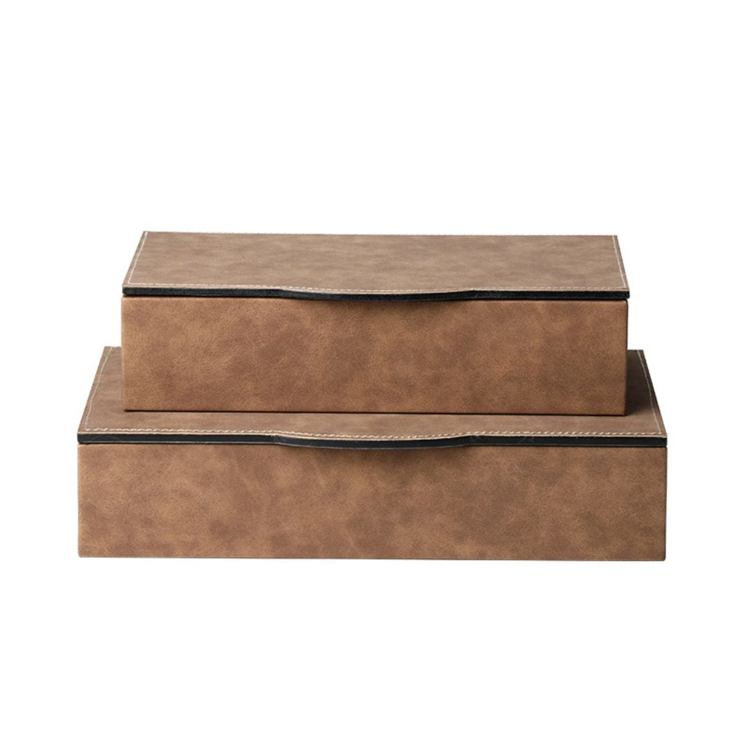 Simple Square Box Coffee-A FB-PG24005A -  Decorative Boxes - ebarza Furniture UAE | Shop Modern Furniture in Abu Dhabi & Dubai - مفروشات ايبازرا في الامارات | تسوق اثاث عصري وديكورات مميزة في دبي وابوظبي