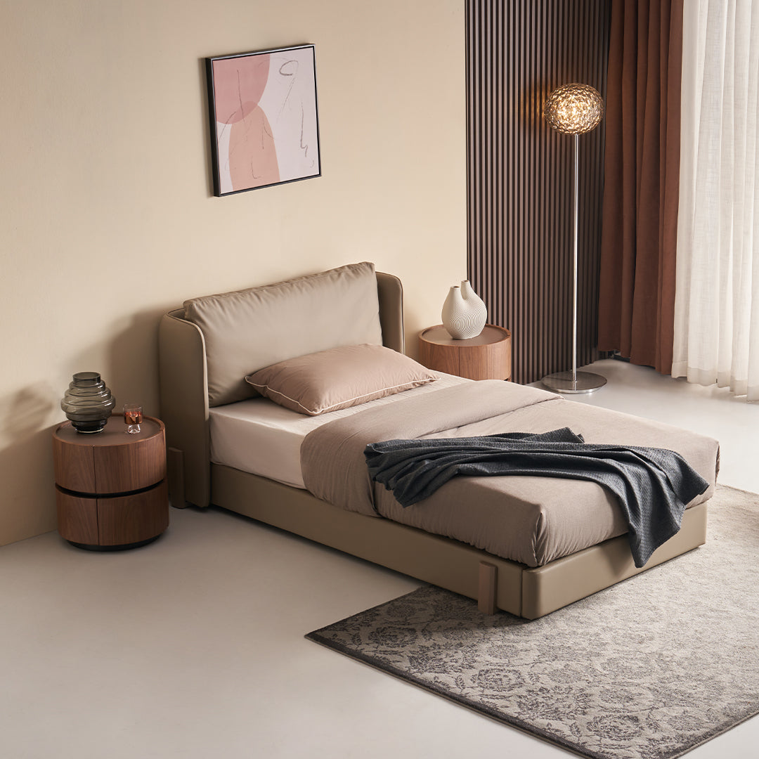Single Size Bed B030 - Single -  Bedsteads - ebarza Furniture UAE | Shop Modern Furniture in Abu Dhabi & Dubai - مفروشات ايبازرا في الامارات | تسوق اثاث عصري وديكورات مميزة في دبي وابوظبي