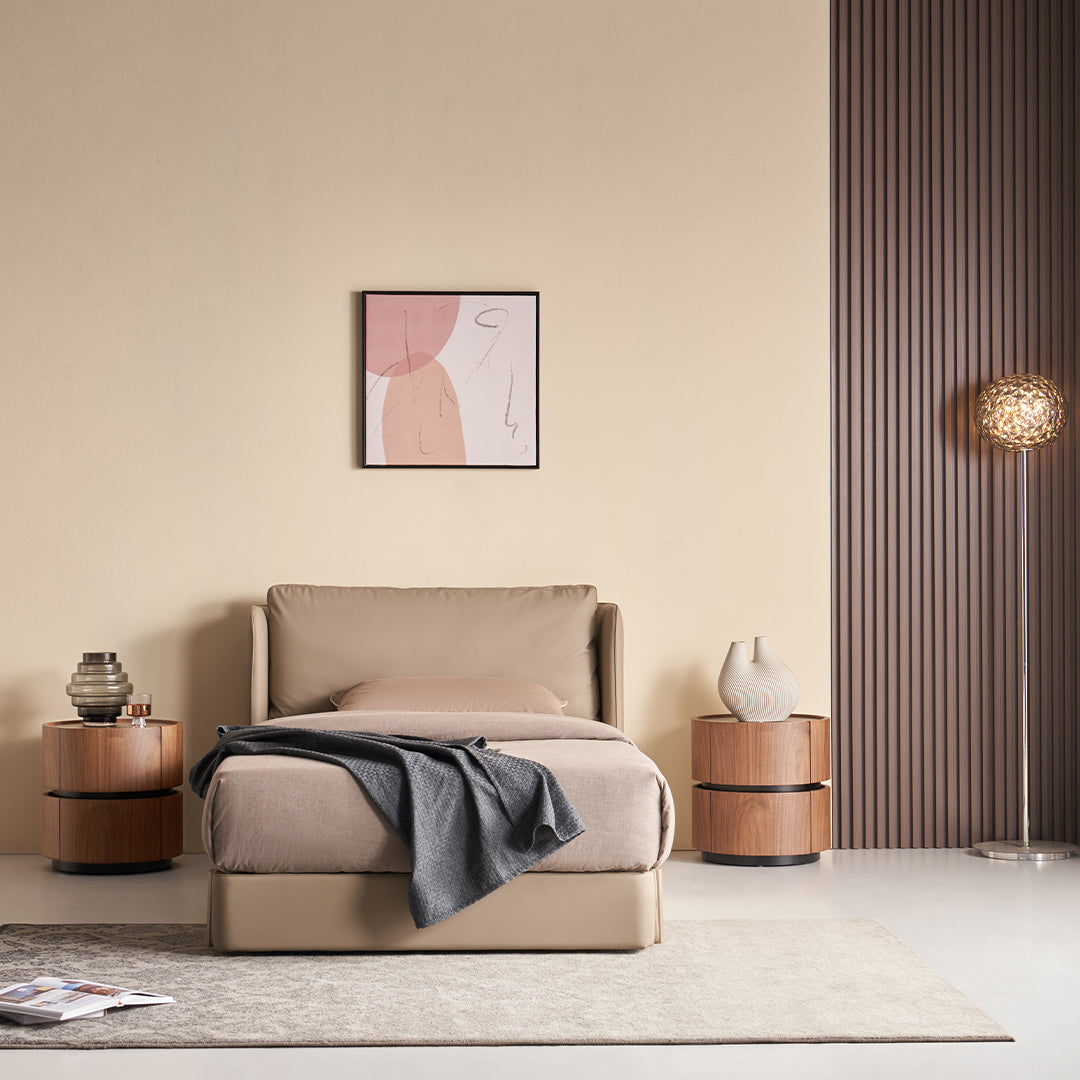 Single Size Bed B030 - Single -  Bedsteads - ebarza Furniture UAE | Shop Modern Furniture in Abu Dhabi & Dubai - مفروشات ايبازرا في الامارات | تسوق اثاث عصري وديكورات مميزة في دبي وابوظبي