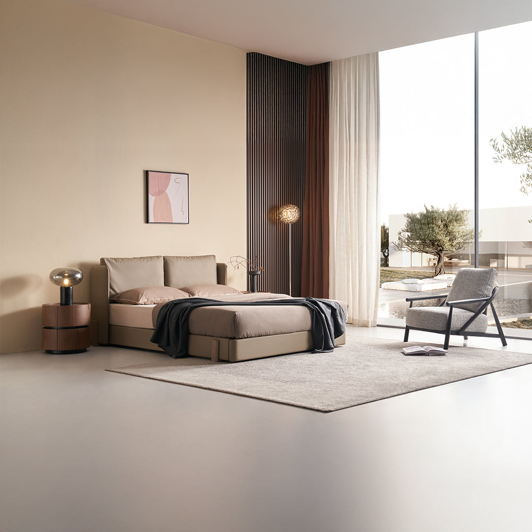King Size Bed B032 -  Bedsteads - ebarza Furniture UAE | Shop Modern Furniture in Abu Dhabi & Dubai - مفروشات ايبازرا في الامارات | تسوق اثاث عصري وديكورات مميزة في دبي وابوظبي