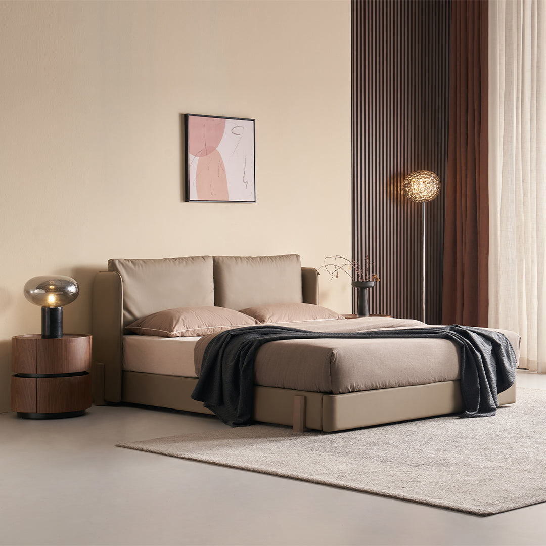 King Size Bed B032 -  Bedsteads - ebarza Furniture UAE | Shop Modern Furniture in Abu Dhabi & Dubai - مفروشات ايبازرا في الامارات | تسوق اثاث عصري وديكورات مميزة في دبي وابوظبي