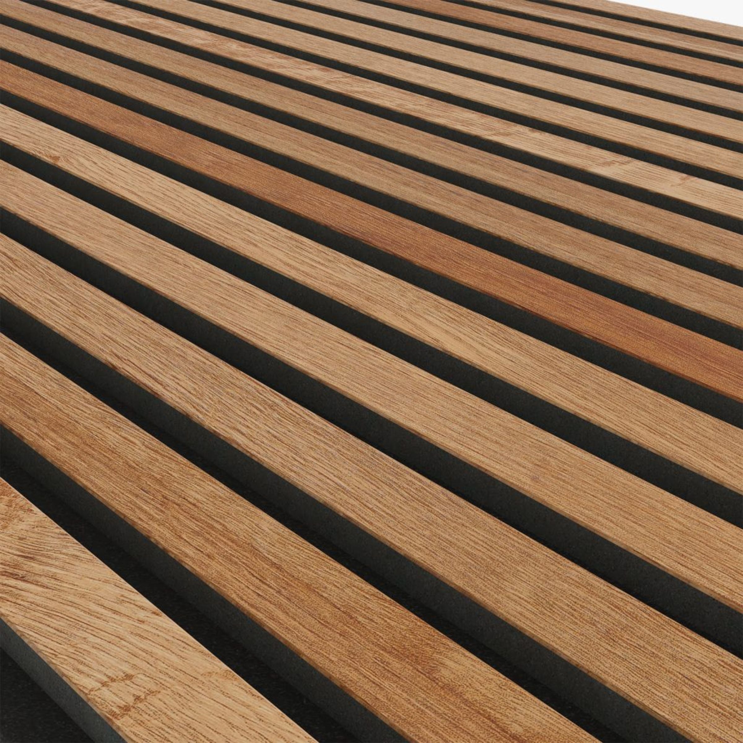 Sample of 280x60x2.1cm Slat Acoustic Panel 35-15mm Fire Retardant Decoration Panel Walnut-OAK-001 -Sample -  Wall panels samples - ebarza Furniture UAE | Shop Modern Furniture in Abu Dhabi & Dubai - مفروشات ايبازرا في الامارات | تسوق اثاث عصري وديكورات مميزة في دبي وابوظبي